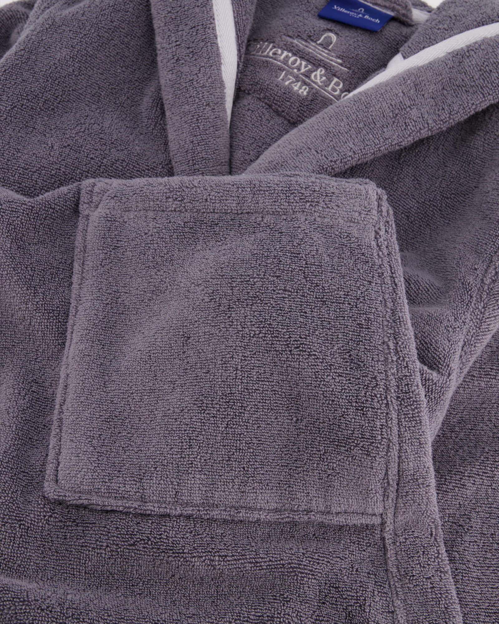 Villeroy & Boch Damen Bademantel Kapuze 2521 - Farbe: shadow-grey - 77