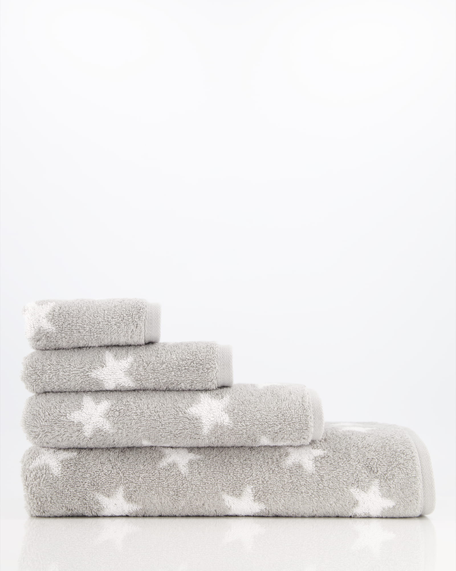 Cawö Handtücher NEW STARS Sterne klein 6261 platin/weiß - 76 - Gästetuch 30x50 cm