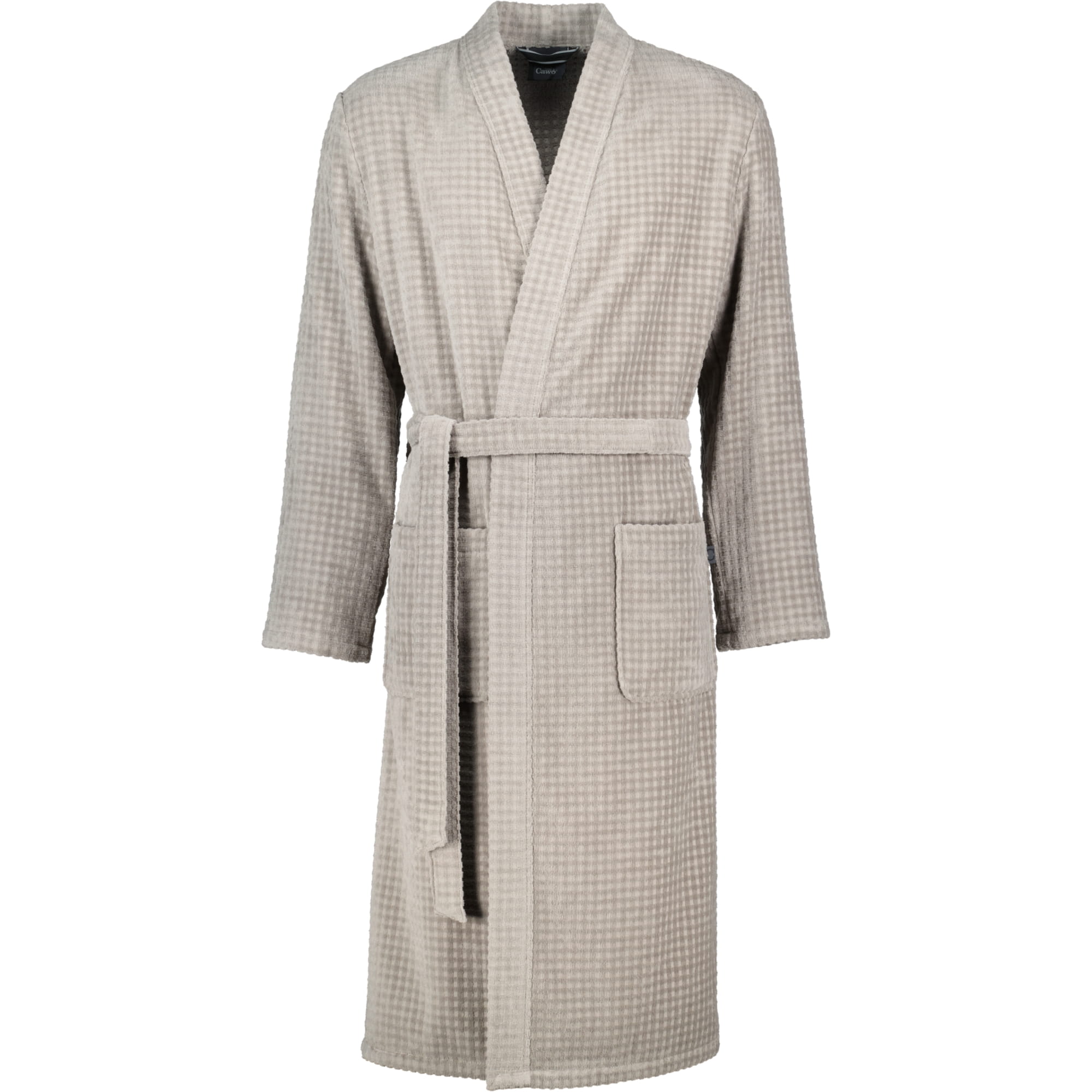 Cawö Bademäntel Herren Kimono Waffelpique 5508 graphit - 779