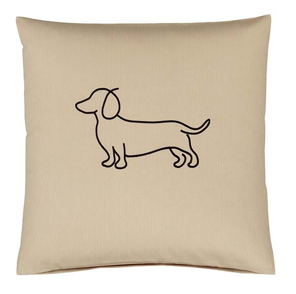 elegante Kissenbezüge WE LOVE DOGS Companion 24542 Schwarz-Beige - 9 - Nacken-Kissen 40x40 cm