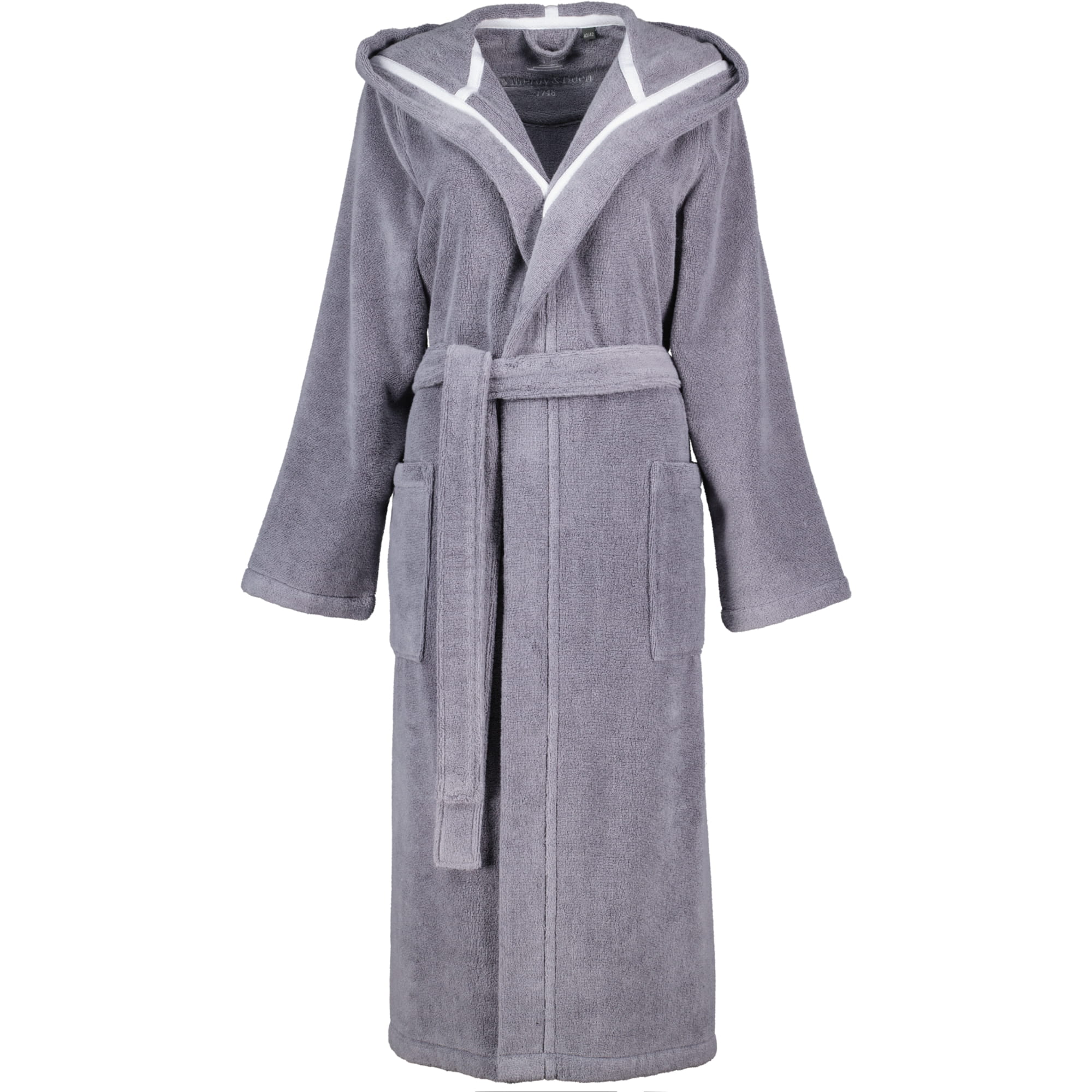 Villeroy & Boch Damen Bademantel Kapuze 2521 - Farbe: shadow-grey - 77