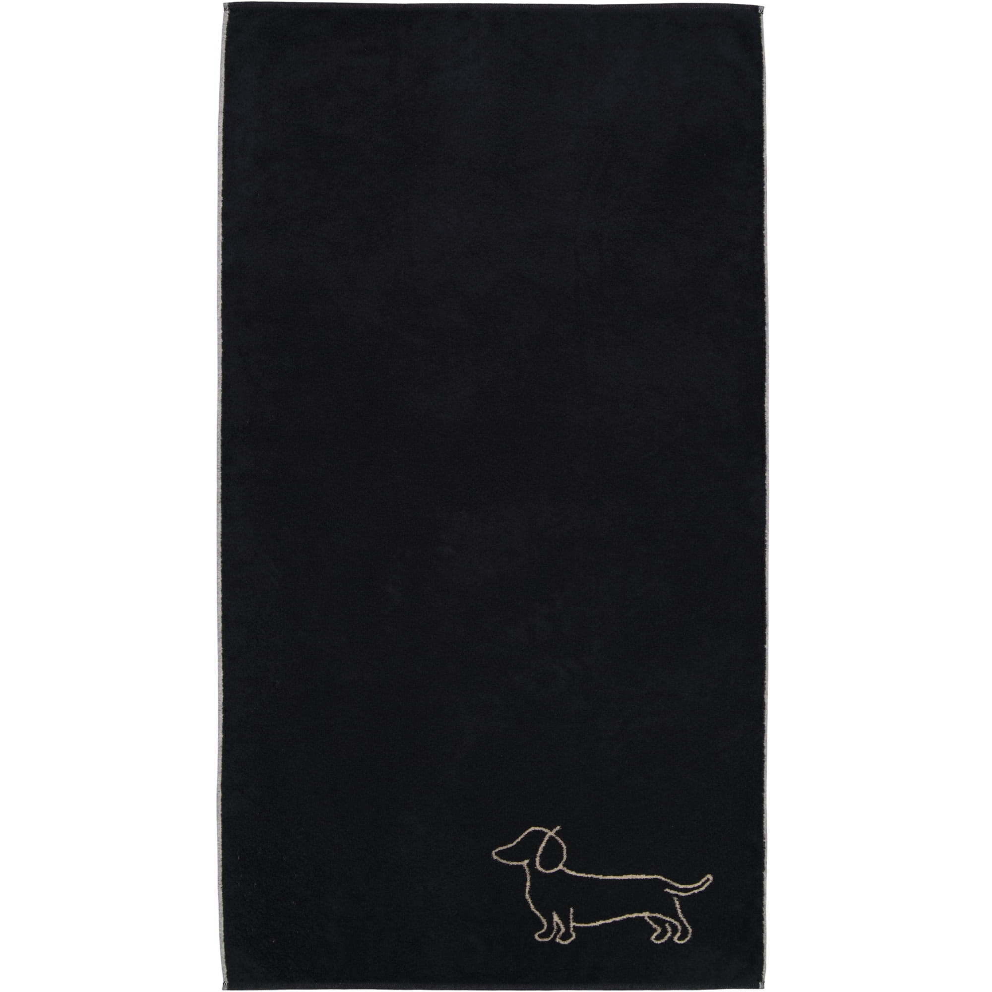 Cawö Handtücher WE LOVE DOGS Companion 6248 Schwarz-Beige - 93 - Duschtuch 80x150 cm
