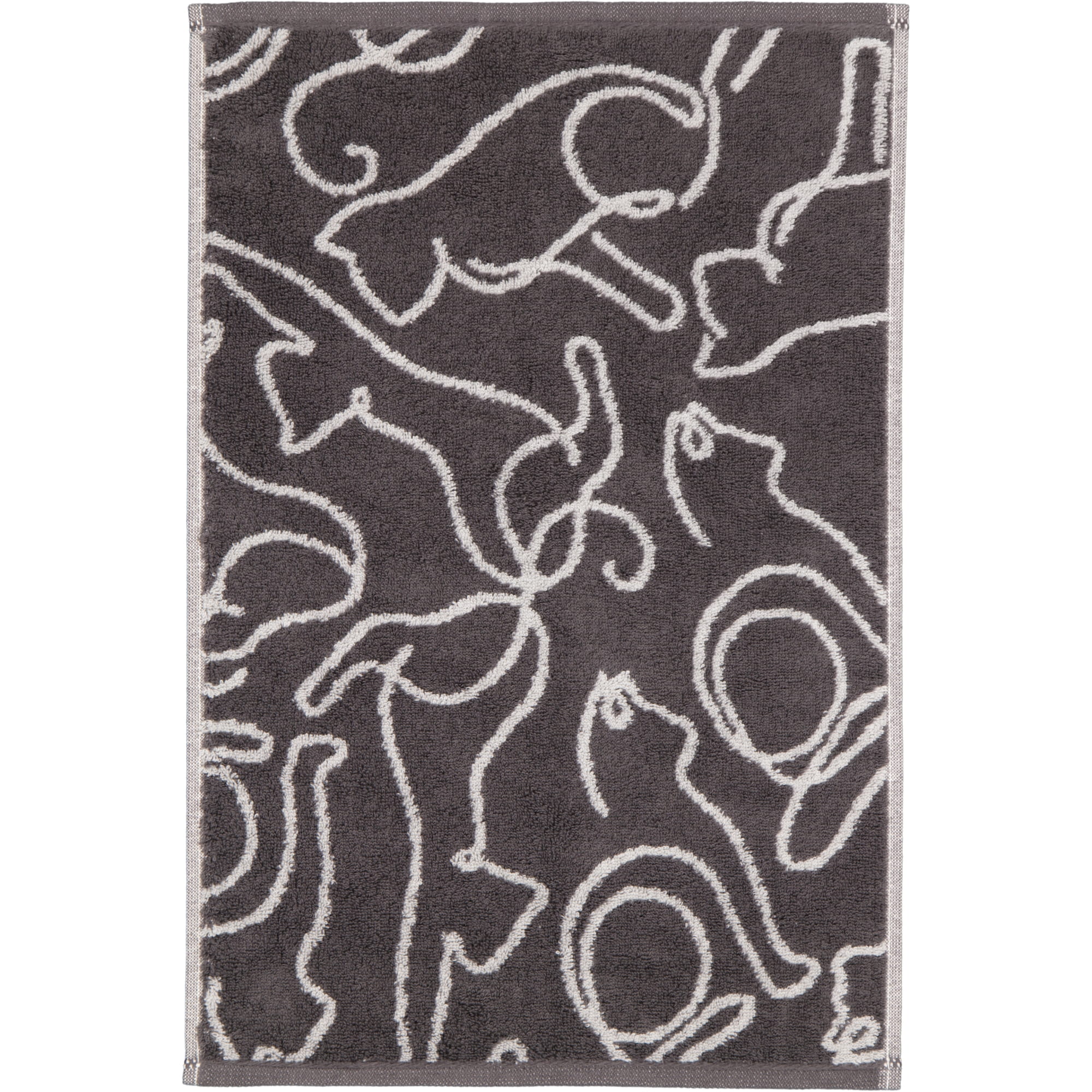 Cawö Handtücher CUTE CATS EDITION Cats 6264 basalt/platin - 77 - Gästetuch 30x50 cm