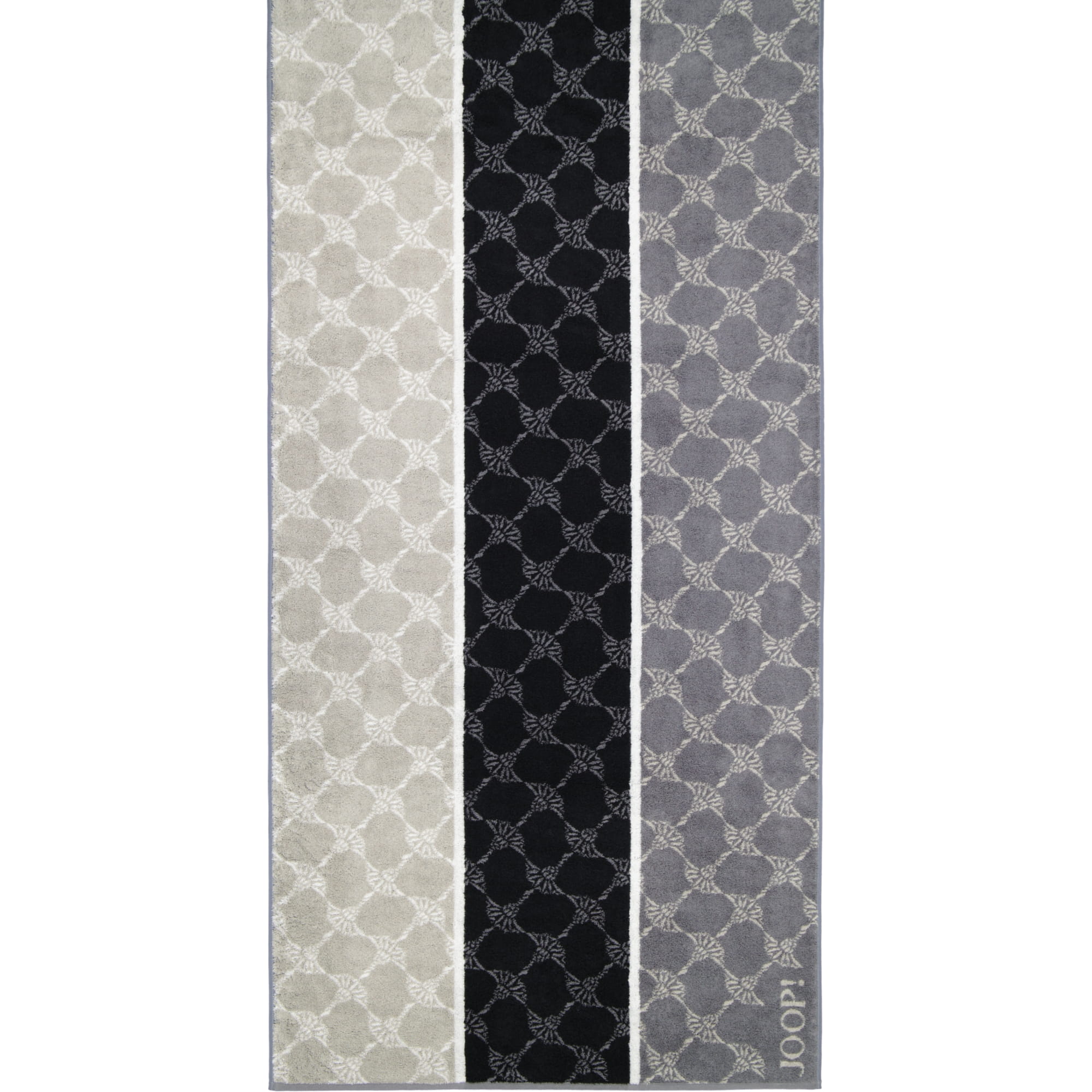 JOOP! Signature Cornflower Stripes 1657 - Farbe: Schwarz - 97 - Saunatuch 80x200 cm