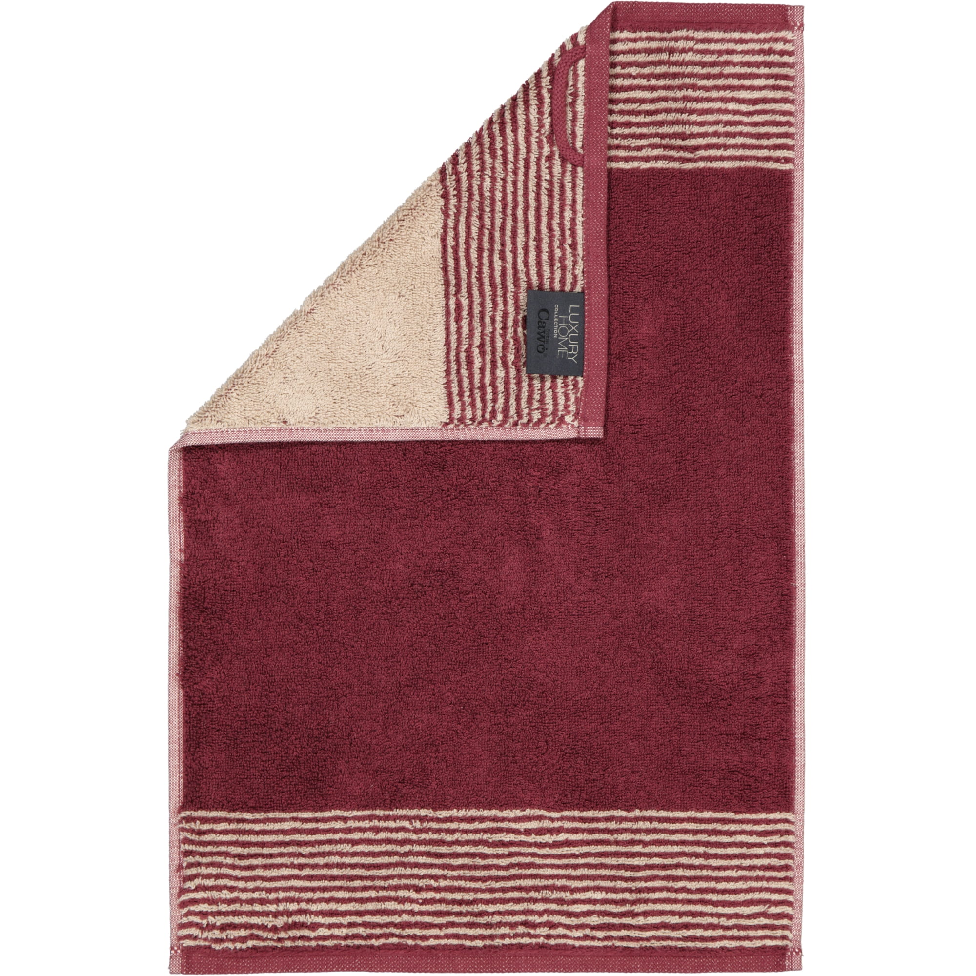Cawö Handtücher Luxury Home Two-Tone 590 bordeaux - 23 - Gästetuch 30x50 cm