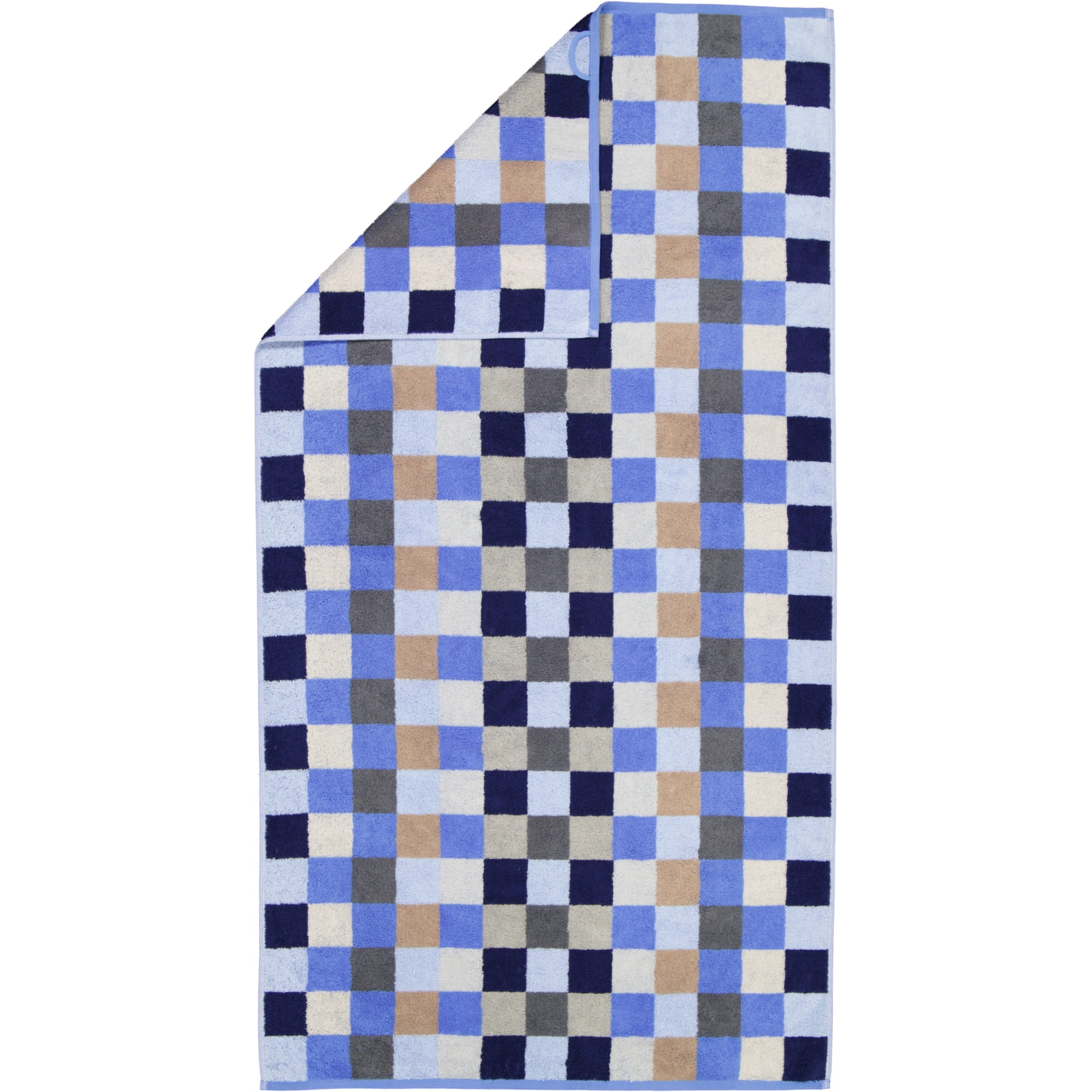 Cawö - Unique Karo 942 - Farbe: saphir - 11 - Duschtuch 70x140 cm