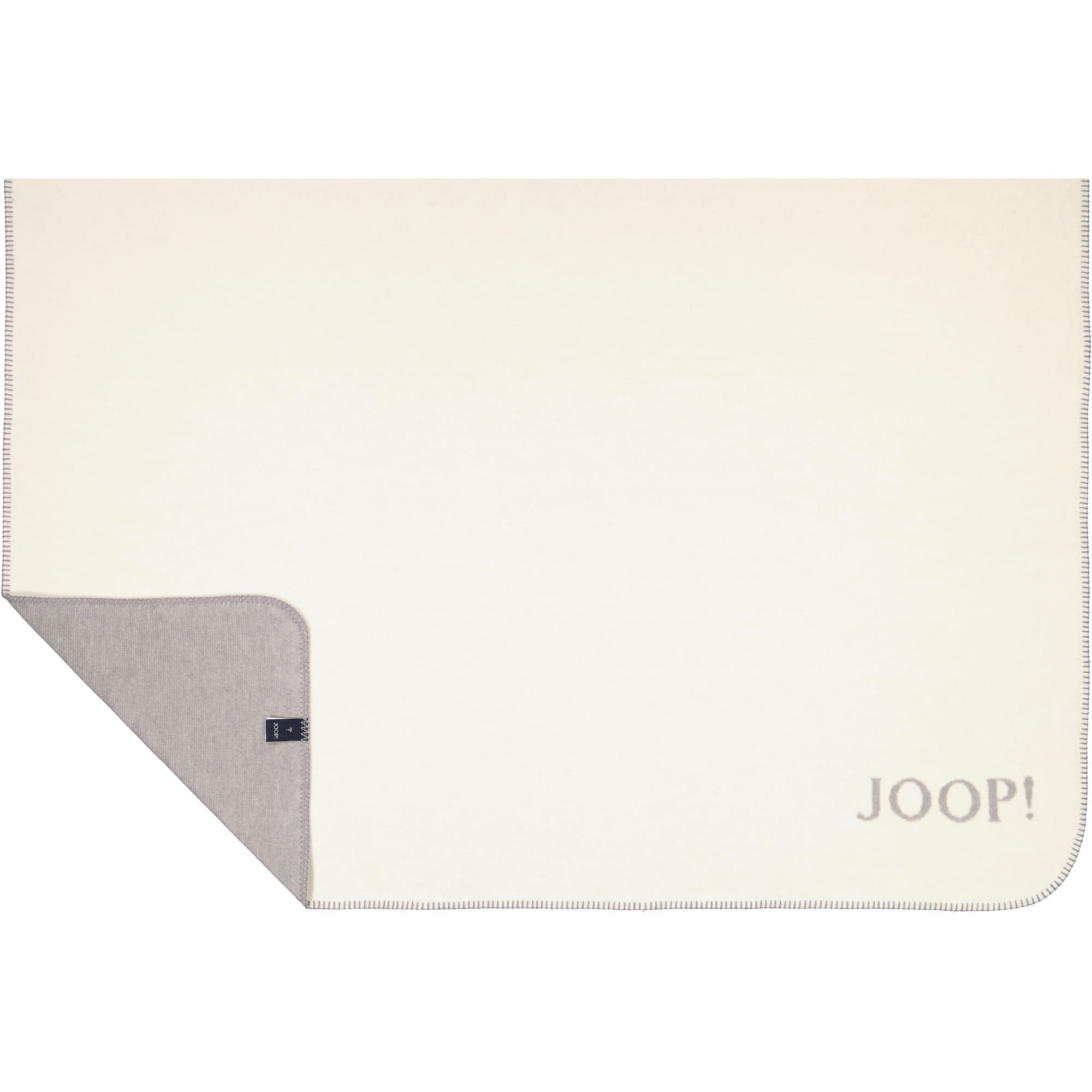 JOOP! Wohndecke Melange-Doubleface - Größe: 150x200 cm - Farbe: Natur-Silber