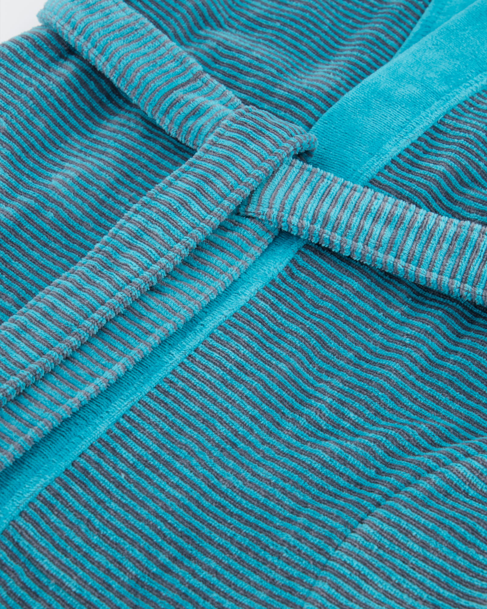 Cawö - Damen Bademantel Two-Tone Kimono 6431- Farbe: türkis - 47