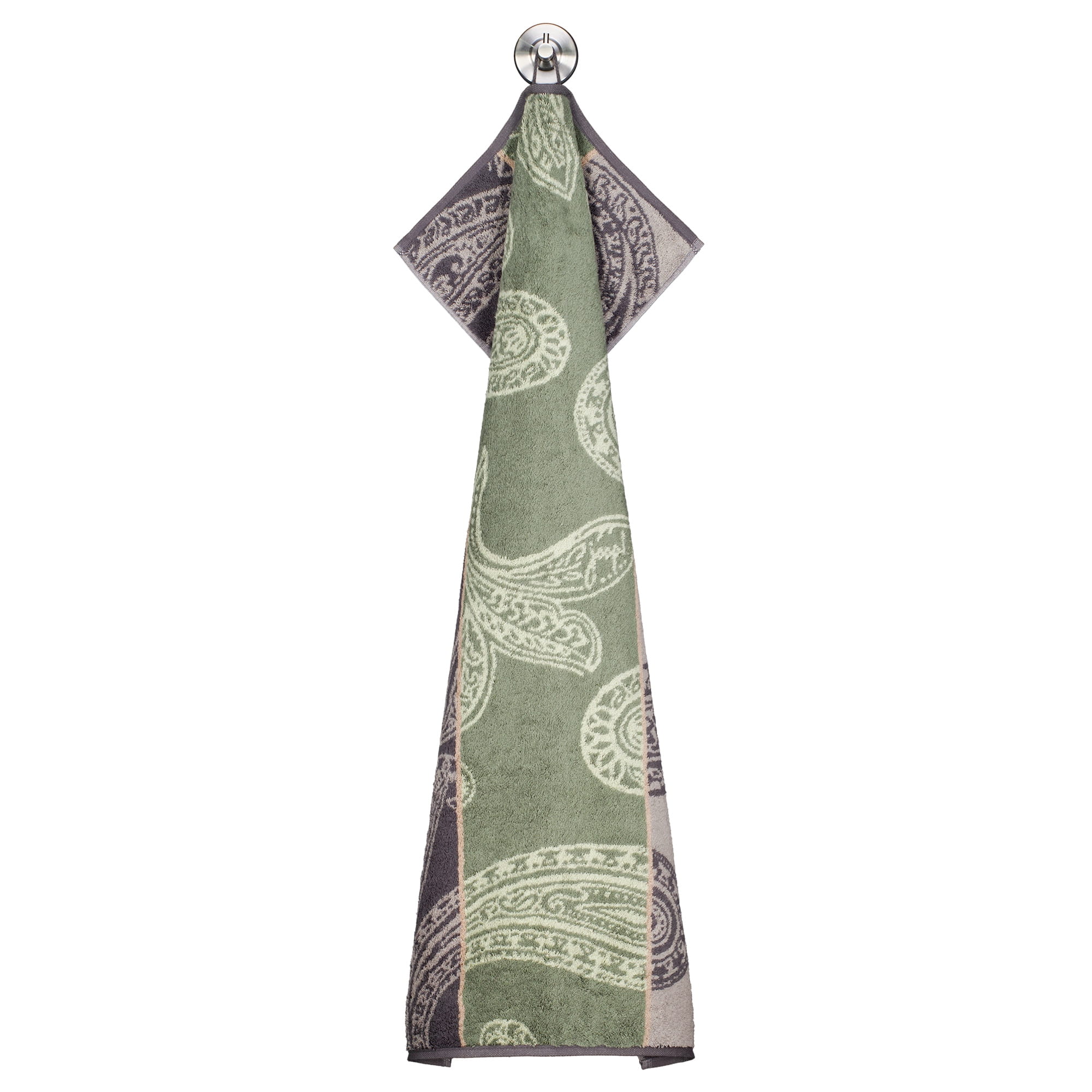 JOOP! Handtücher Contour Paisley 1714 Oliv - 47 - Handtuch 50x100 cm