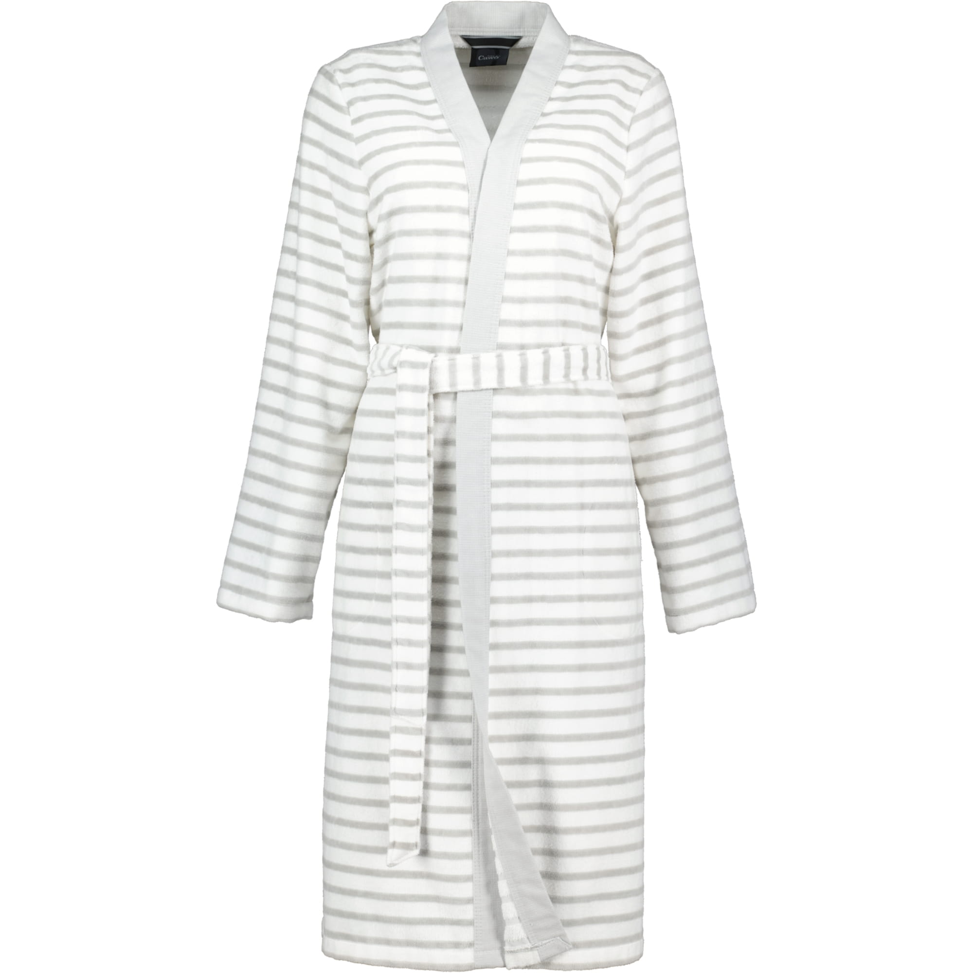 Cawö - Damen Bademantel Kimono Breton 6595 - Farbe: silber - 76