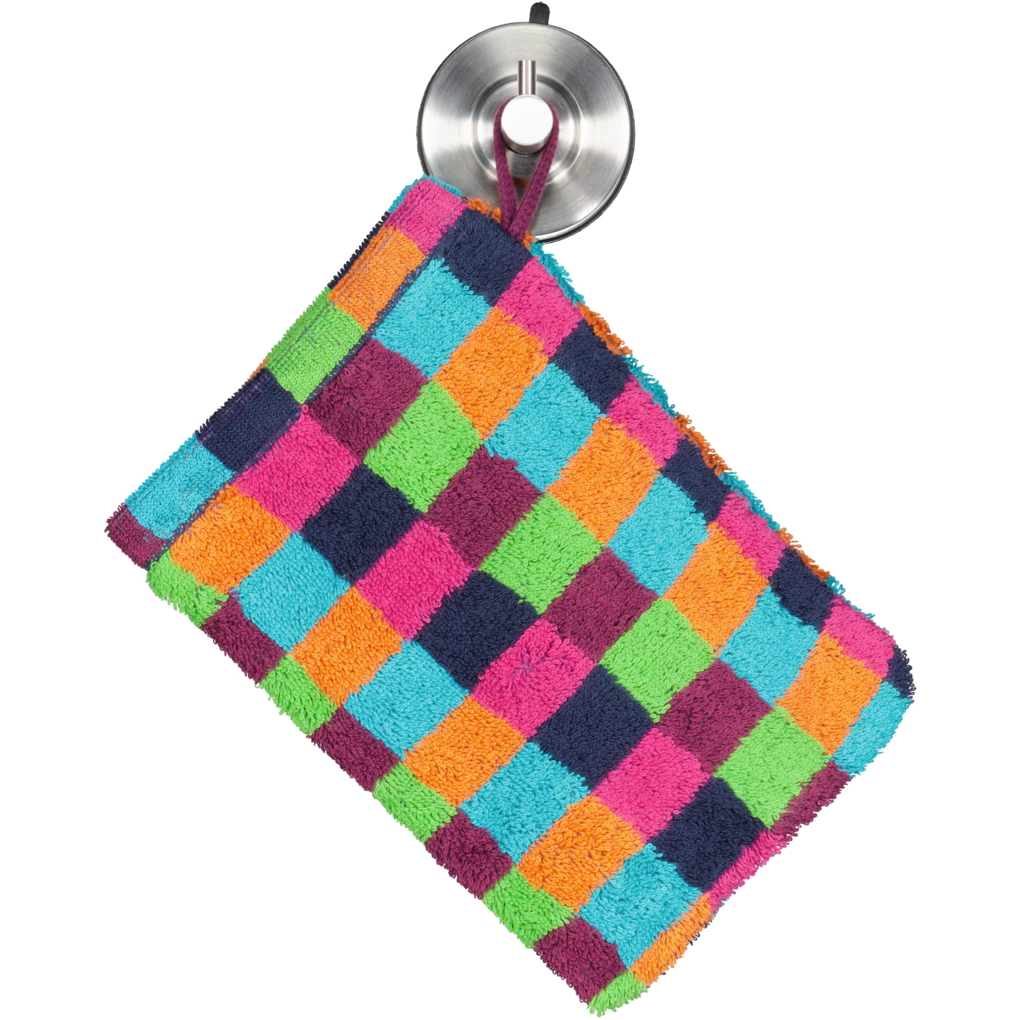 Cawö - Life Style Karo 7047 - Farbe: 84 - multicolor - Waschhandschuh 16x22 cm