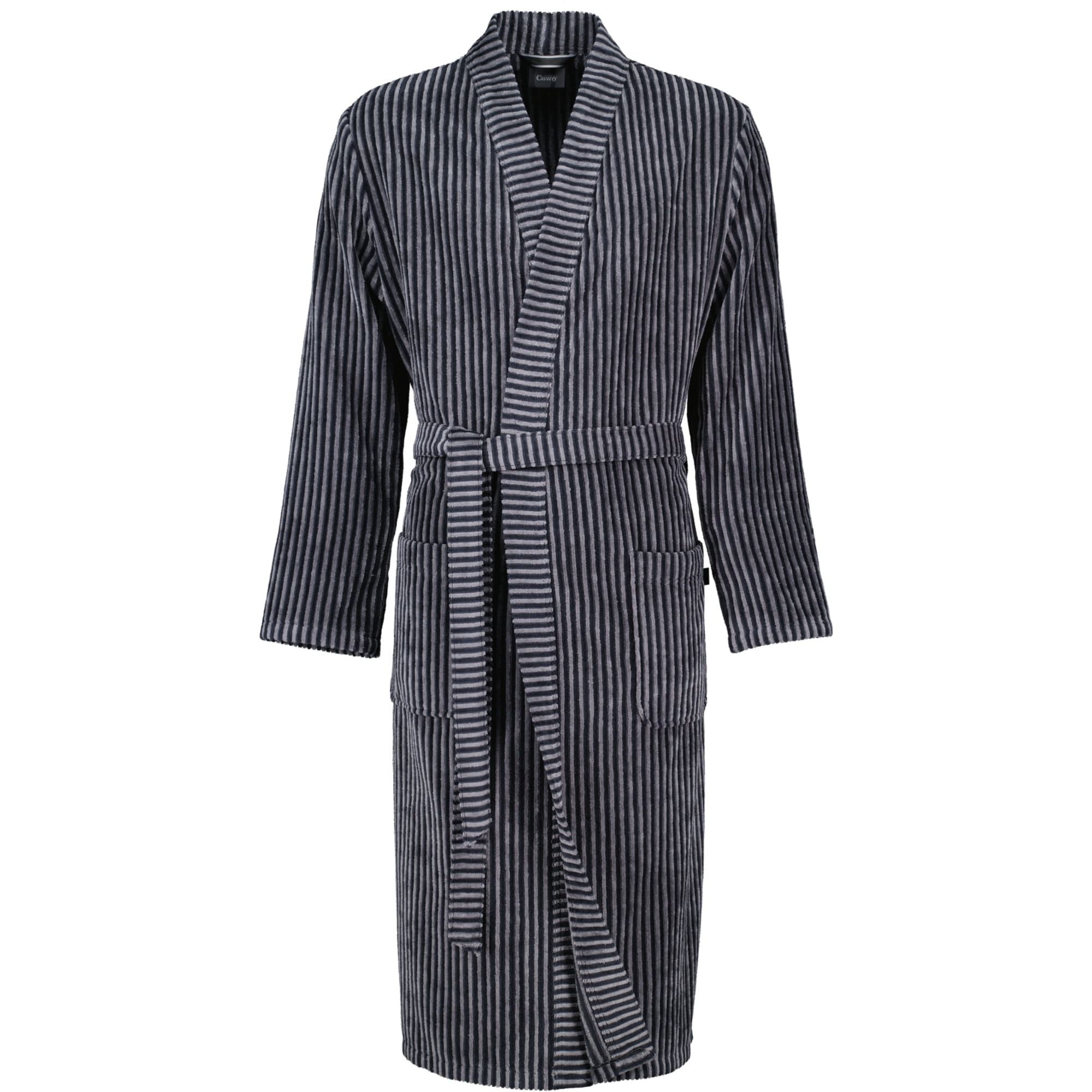 Cawö Herren Bademantel Kimono 4854 - Farbe: anthrazit - 97