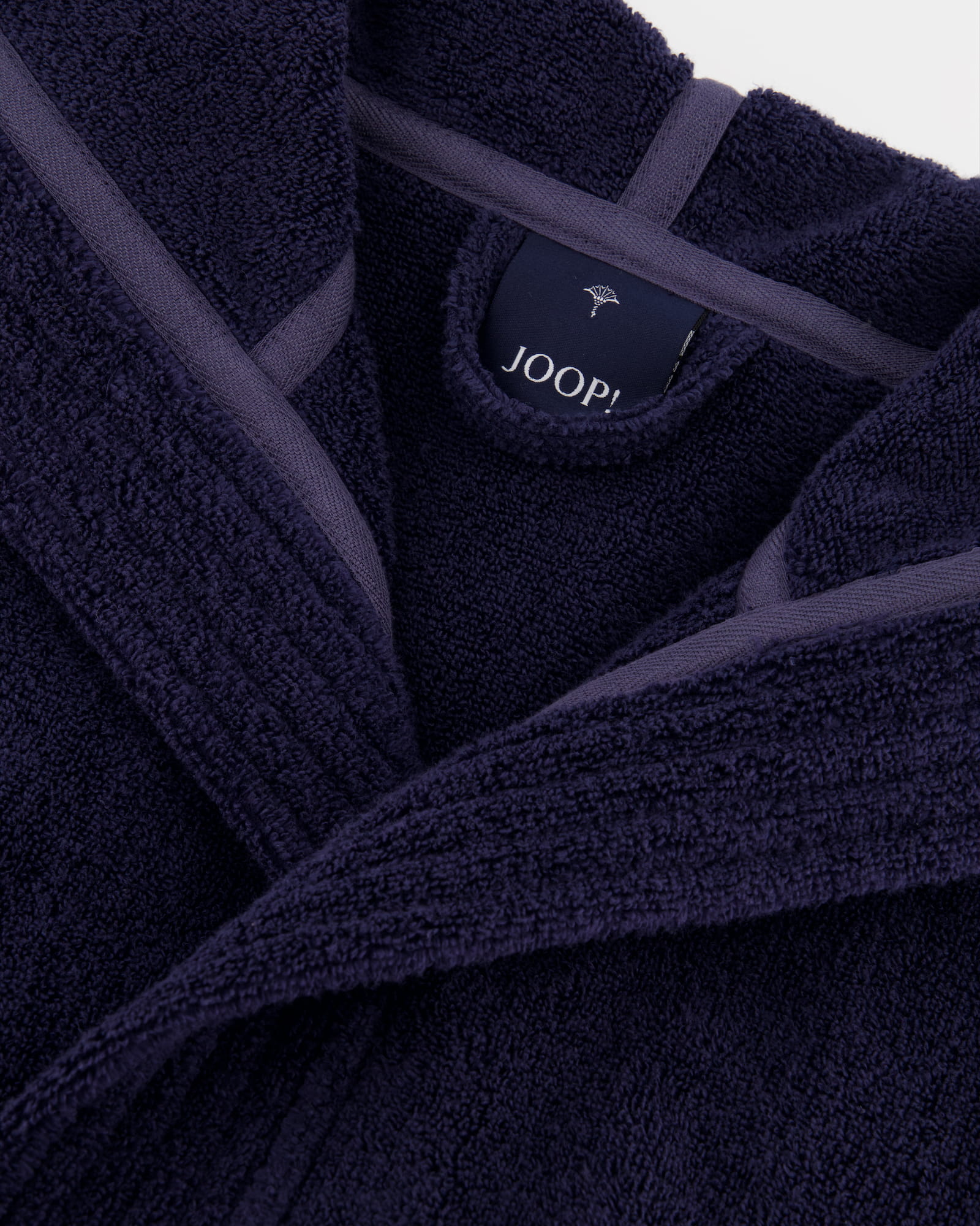 JOOP! Herren Bademantel - Kapuze 1648 - Farbe: Blau - 175