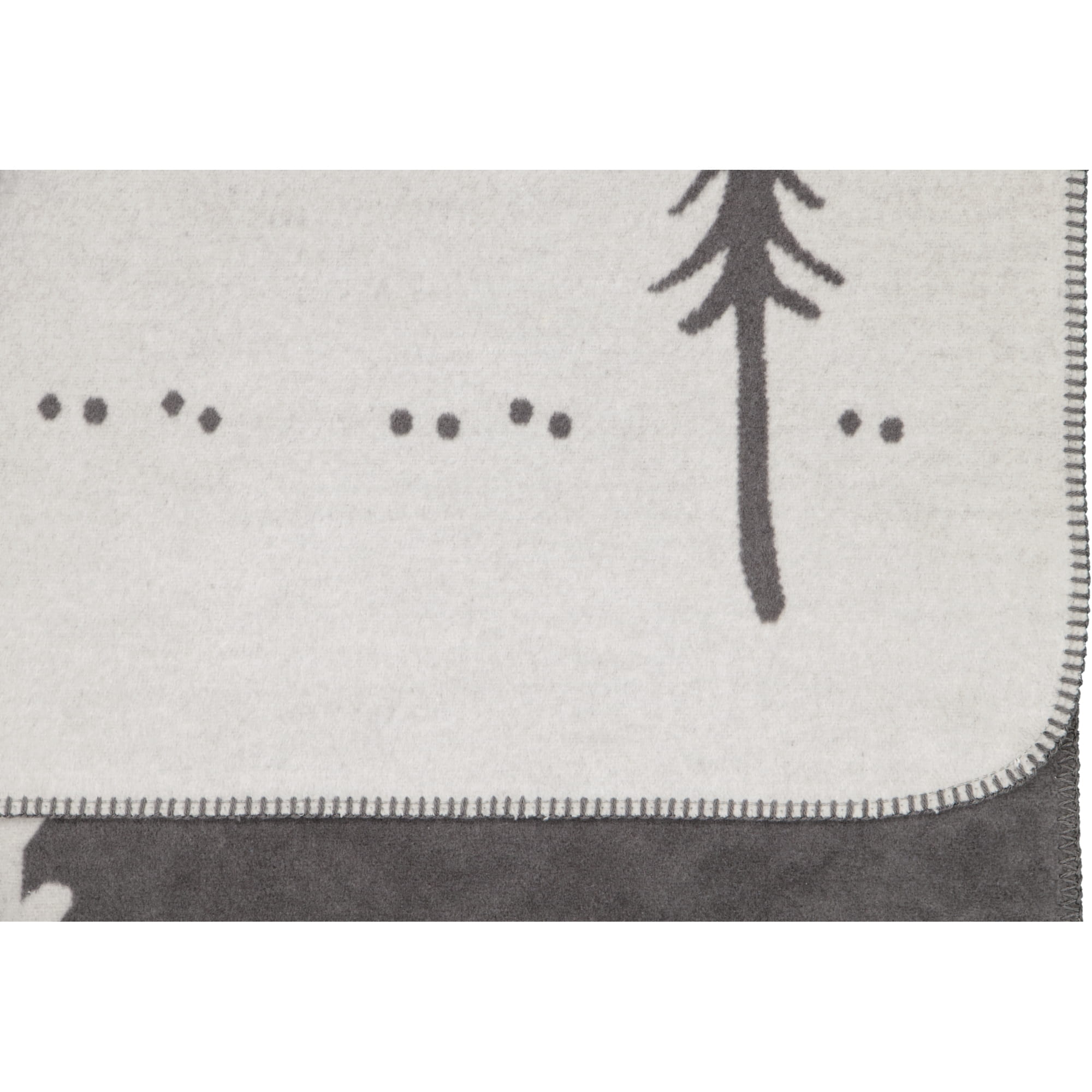 Cawö Wohndecken WINTER EDITION Tannen 62730 stein/anthrazit - 70 - 150x200 cm