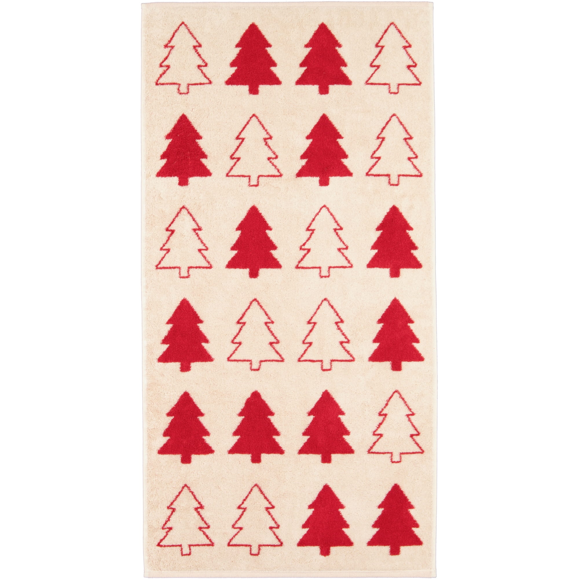 Cawö Handtücher Christmas Edition Tannenbäume 794 natur-rot - 32
