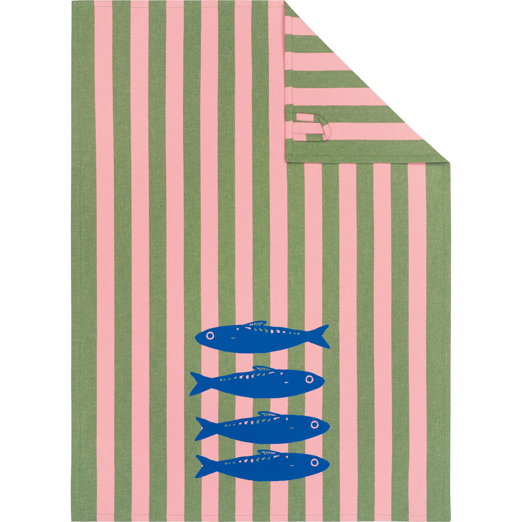 Cawö Home Geschirrtücher Prints & Stripes Sardinen 543 oliv/rosa - 24 - 50x70 cm