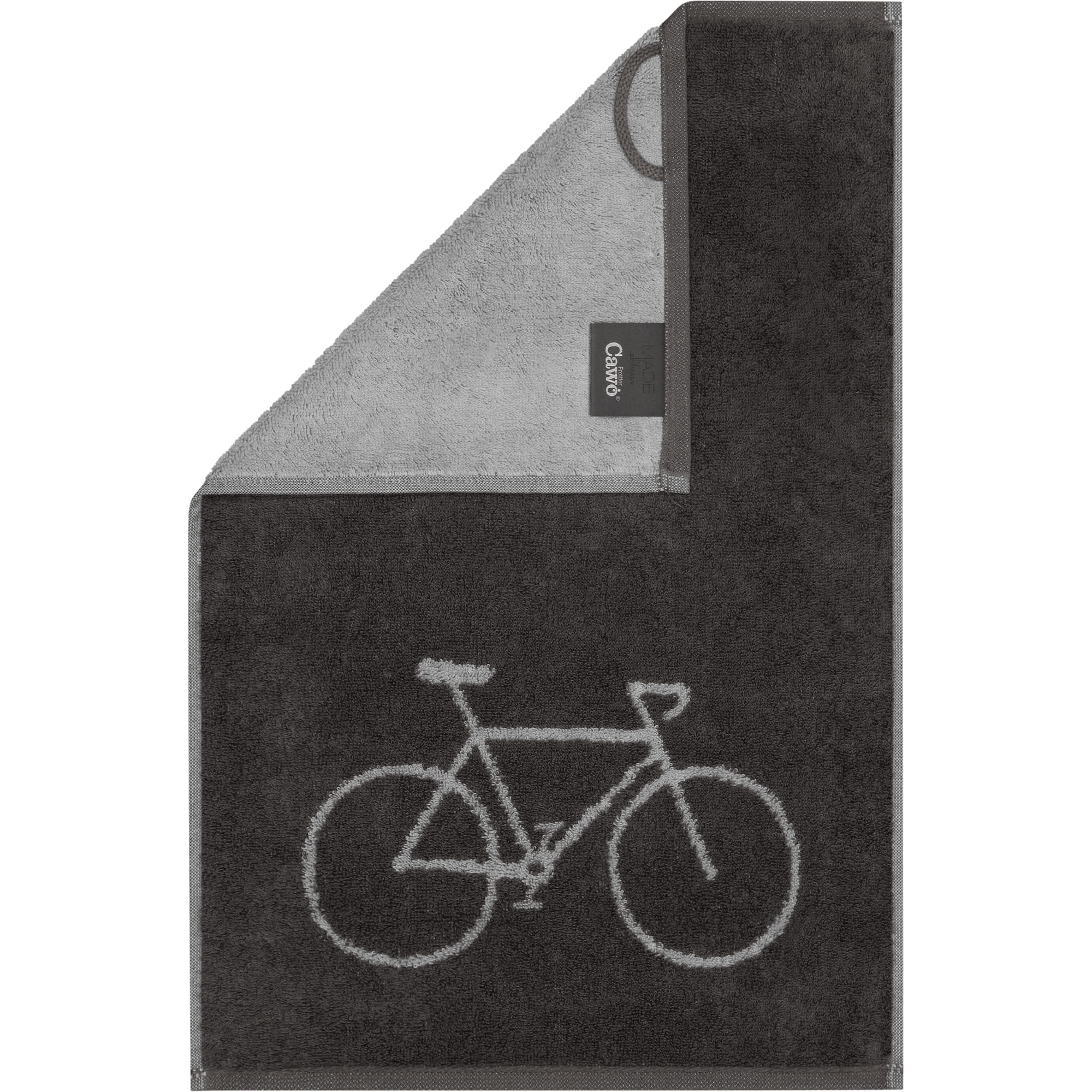 Cawö Gästetücher Postcard Towels Edition 100 Fahrrad basalt - 23 - Gästetuch 30x50 cm