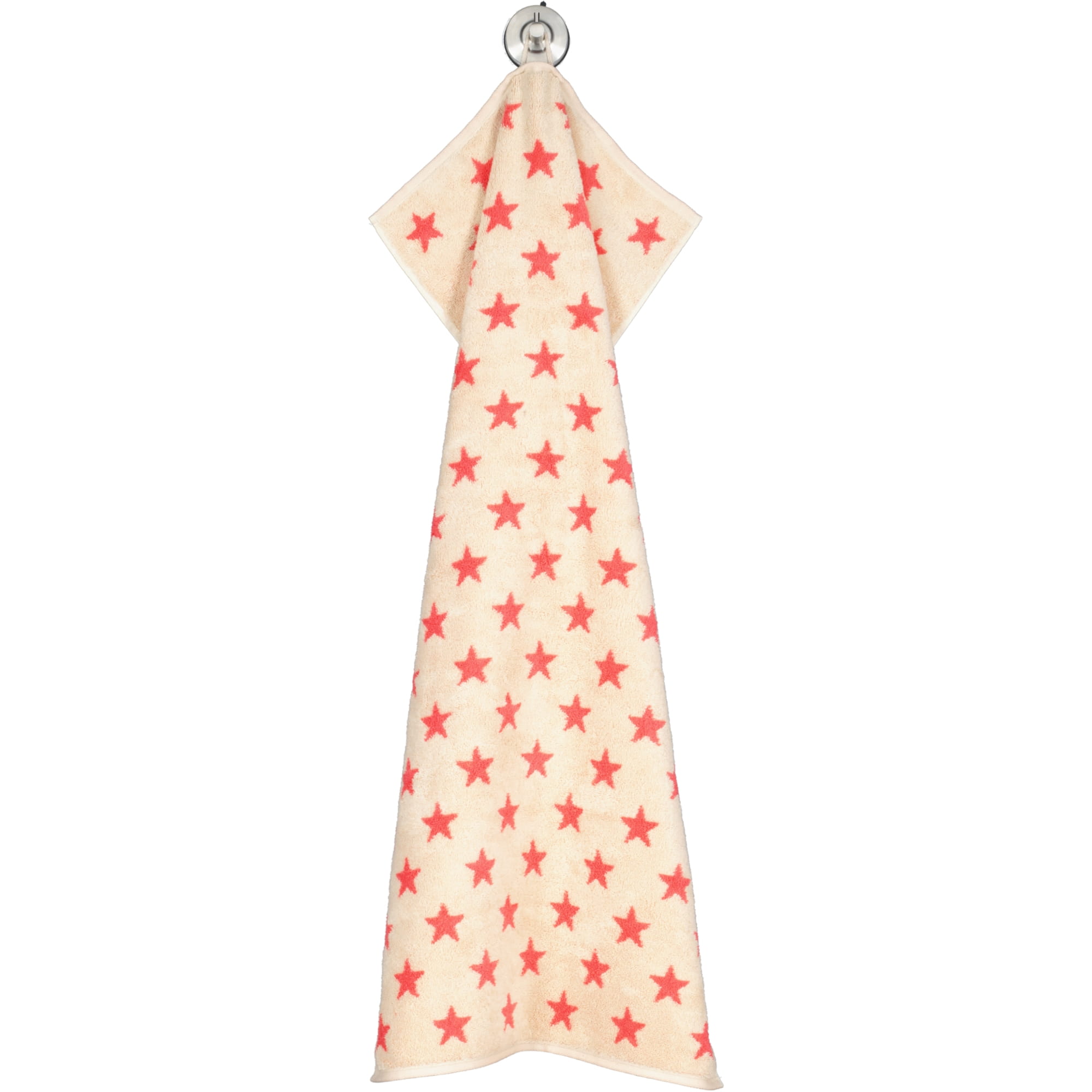 Cawö Handtücher NEW STARS Sterne klein 6261 beige/pink - 32 - Handtuch 50x100 cm