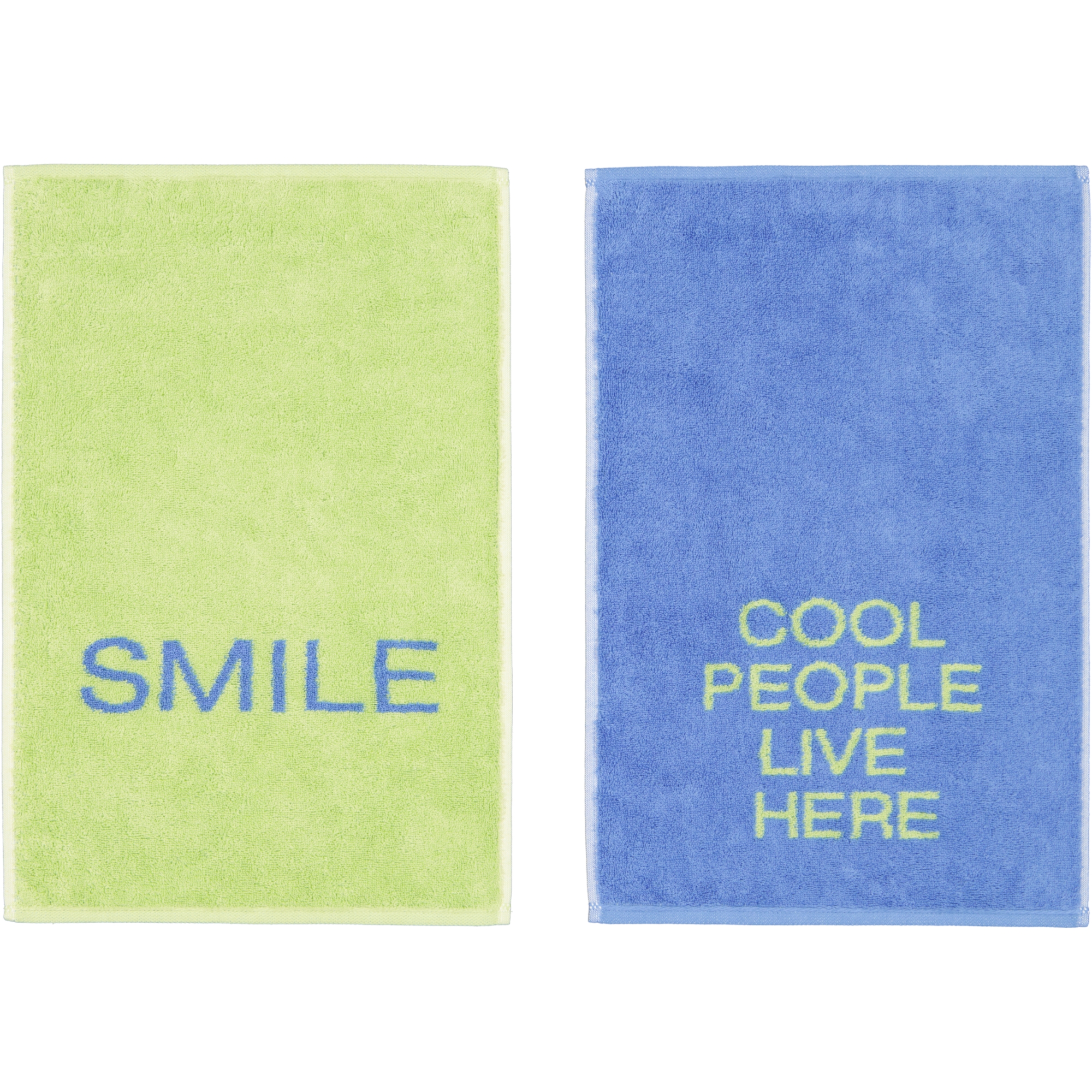 Cawö Gästetücher Postcard Towels Edition 100 cool people live here - 01 - Gästetuch 30x50 cm