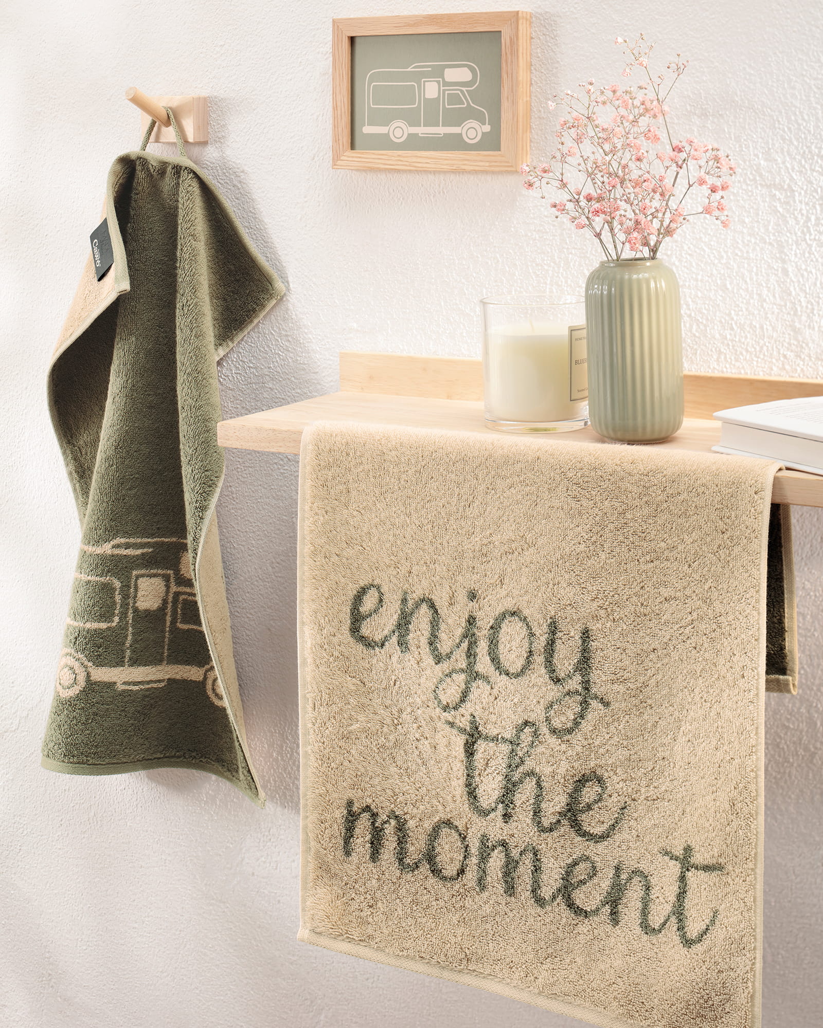 Cawö Gästetücher Postcard Towels Edition 100 enjoy the moment - 16 - Gästetuch 30x50 cm