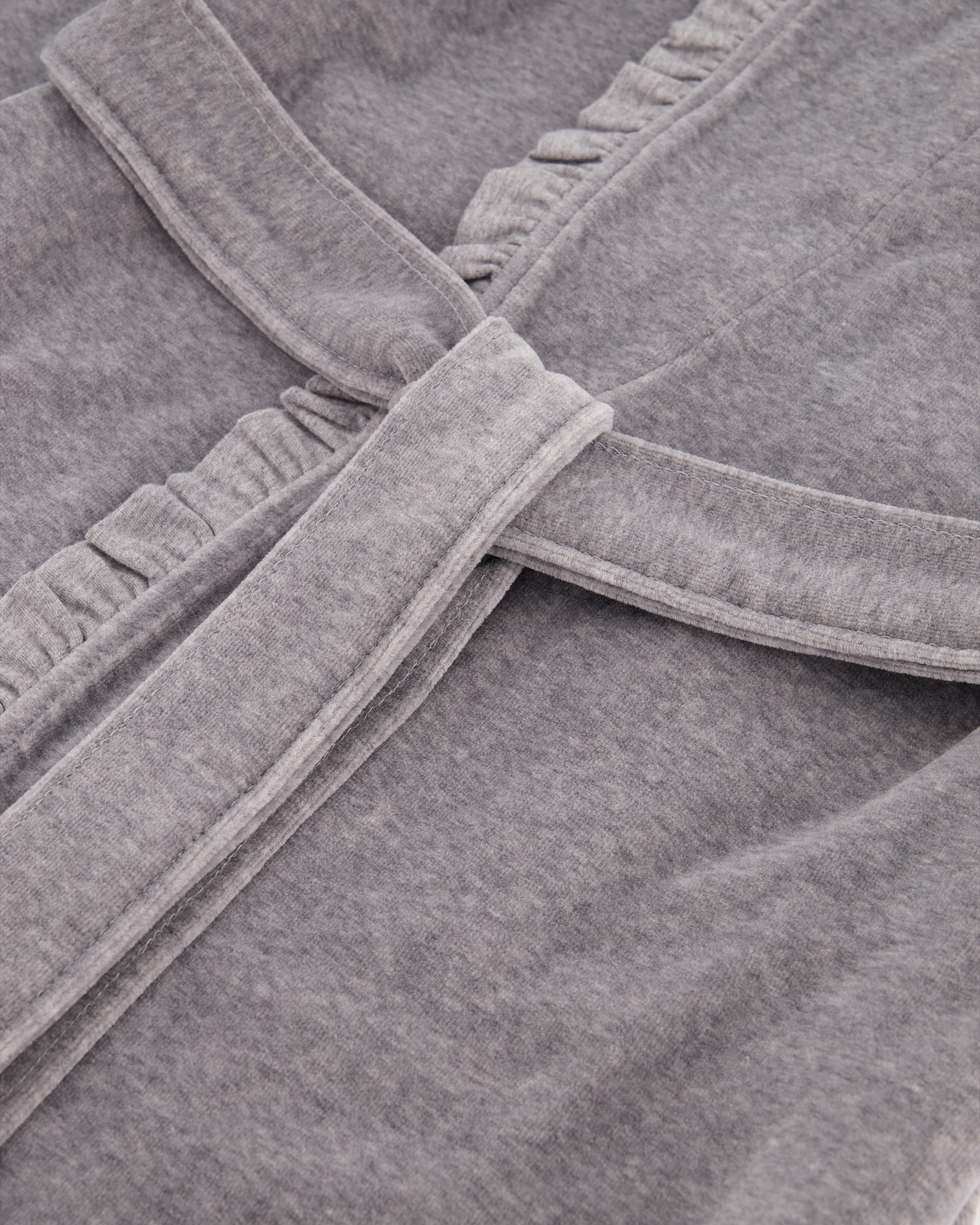 Vossen Bademäntel Damen Kurzmantel mit Schalkragen Ariel grau melange - 7380