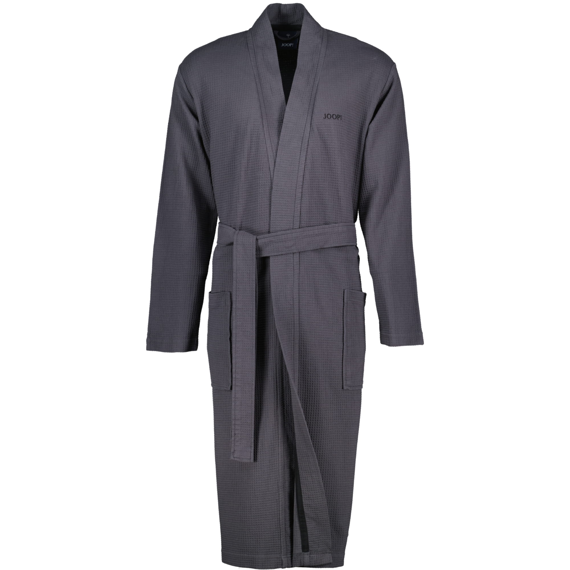 JOOP Herren Bademantel Kimono Pique 1656 - Farbe: Anthrazit - 767