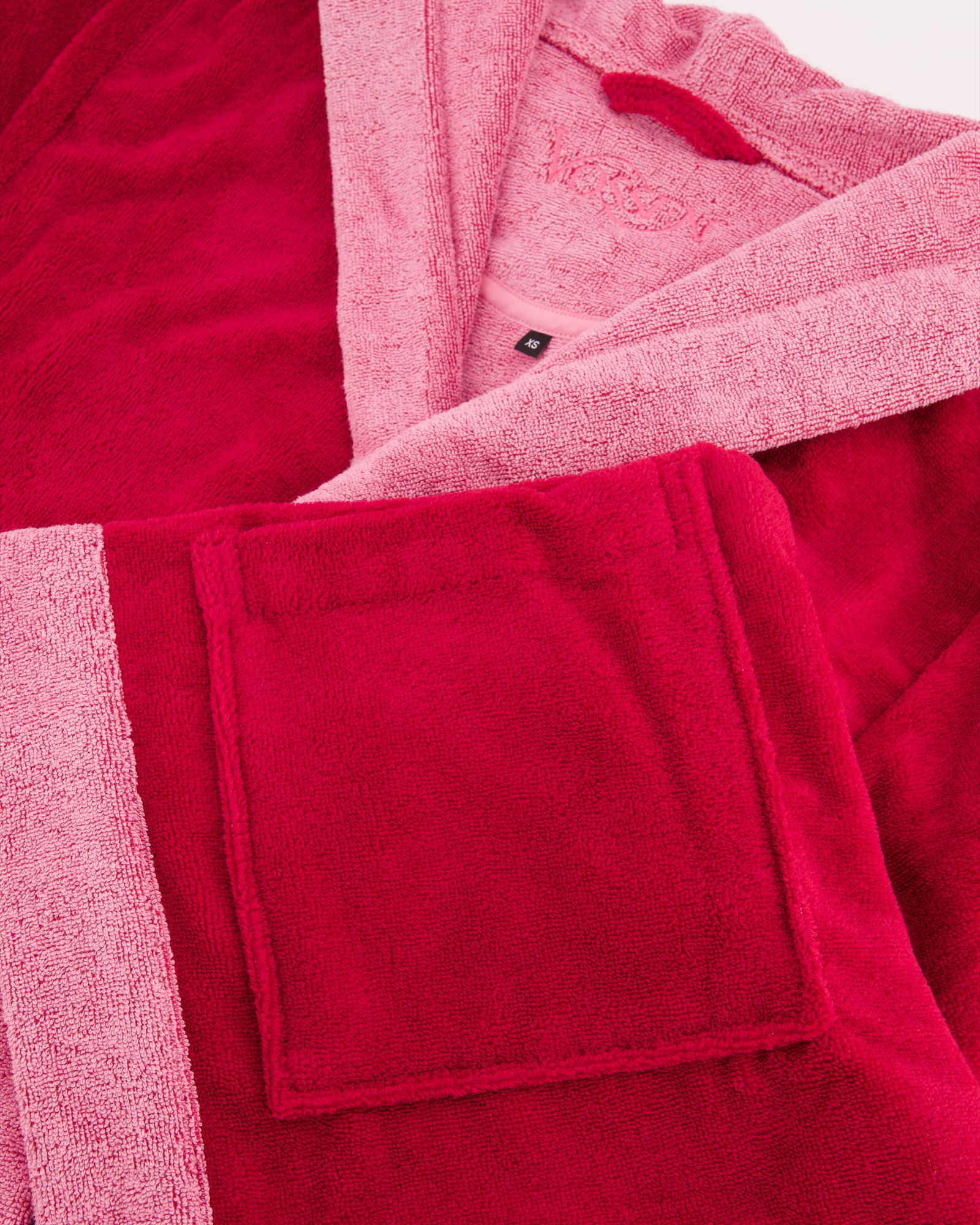 Vossen Bademantel unisex Poppy  - Farbe: cranberry - 002 (161903) - XL