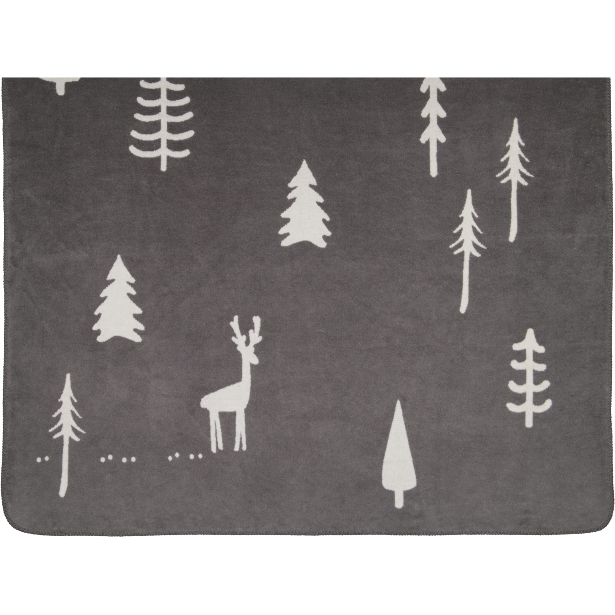 Cawö Wohndecken WINTER EDITION Tannen 62730 stein/anthrazit - 70 - 150x200 cm