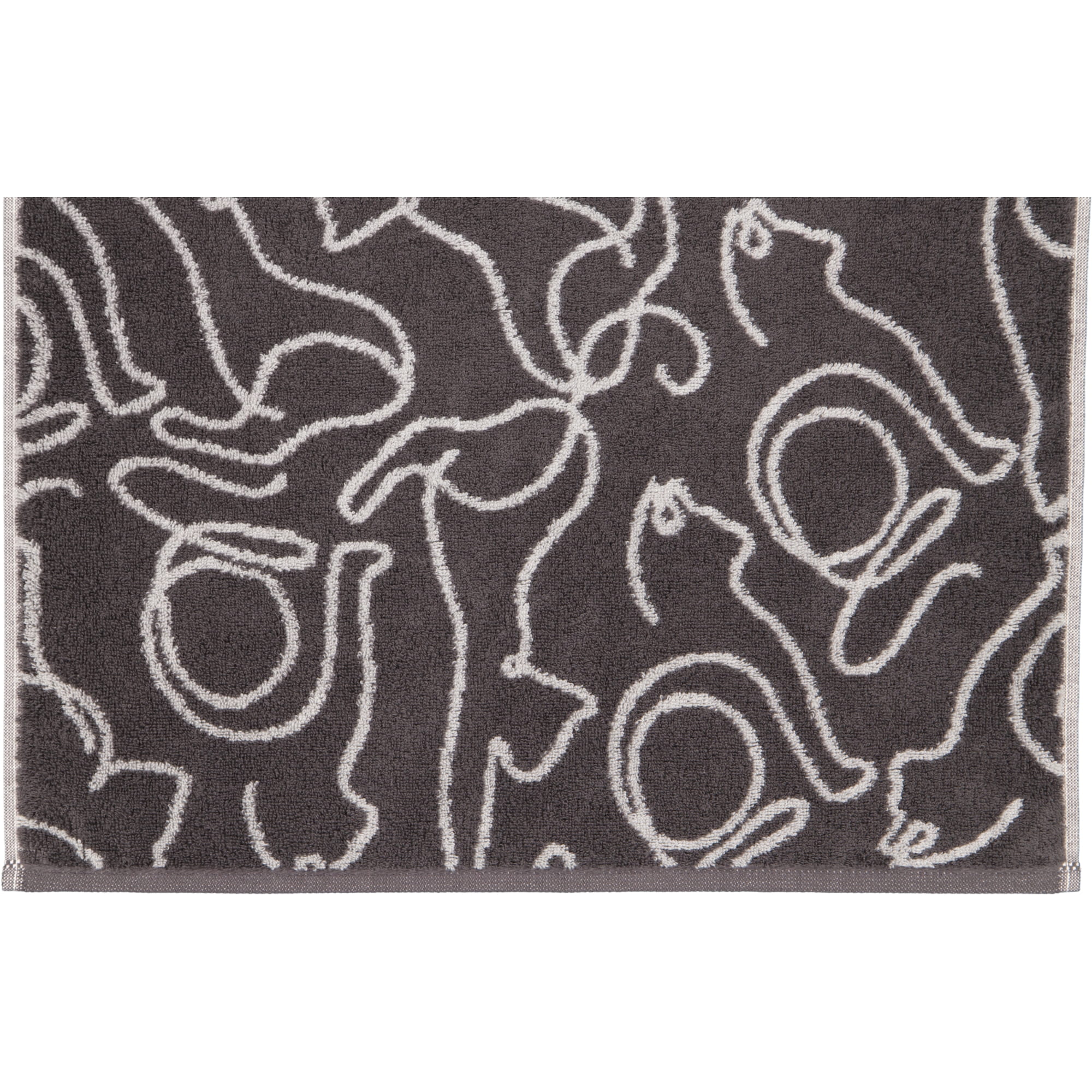 Cawö Handtücher CUTE CATS EDITION Cats 6264 basalt/platin - 77 - Gästetuch 30x50 cm