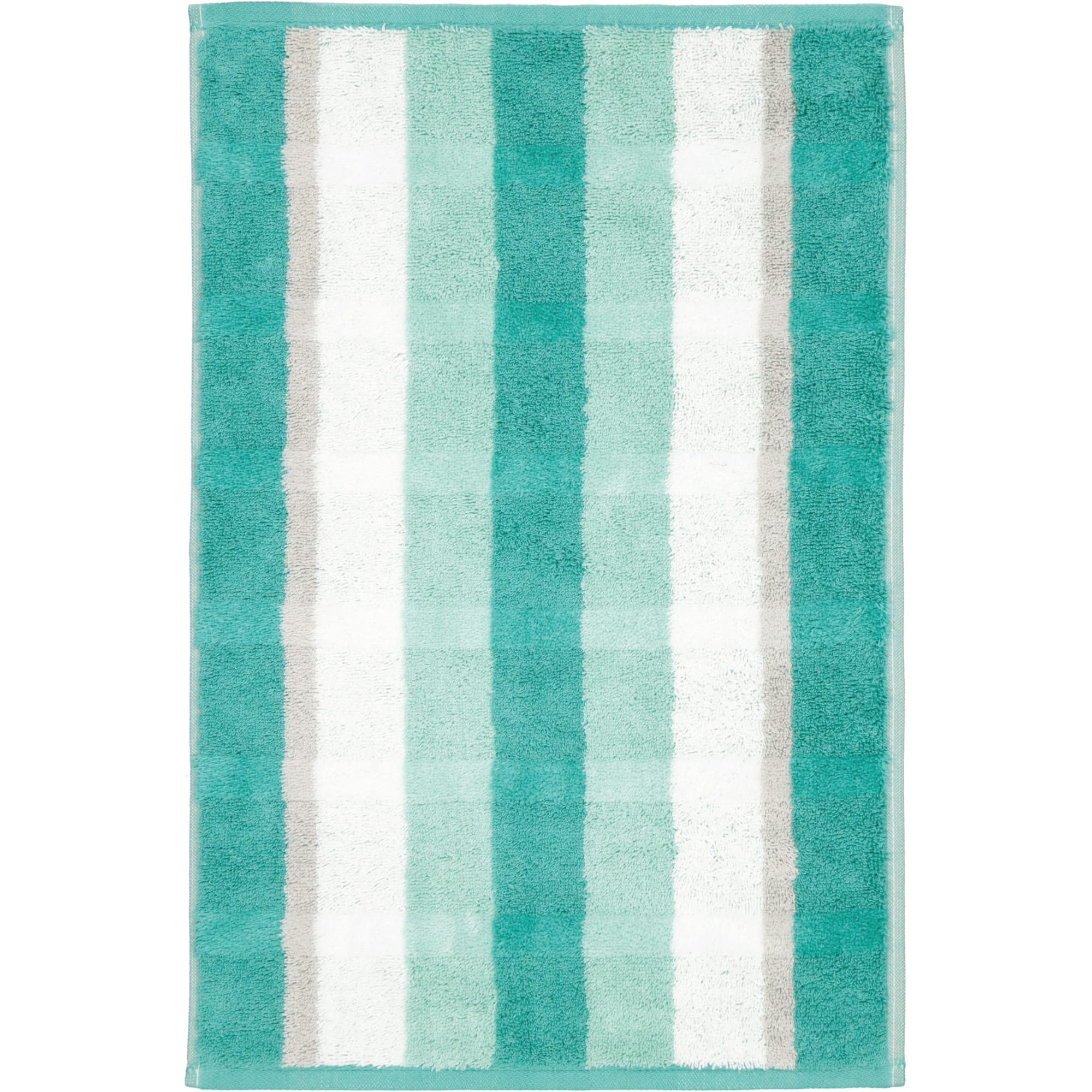 Cawö Handtücher Noblesse Stripe 1087 smaragd - 44 - Gästetuch 30x50 cm