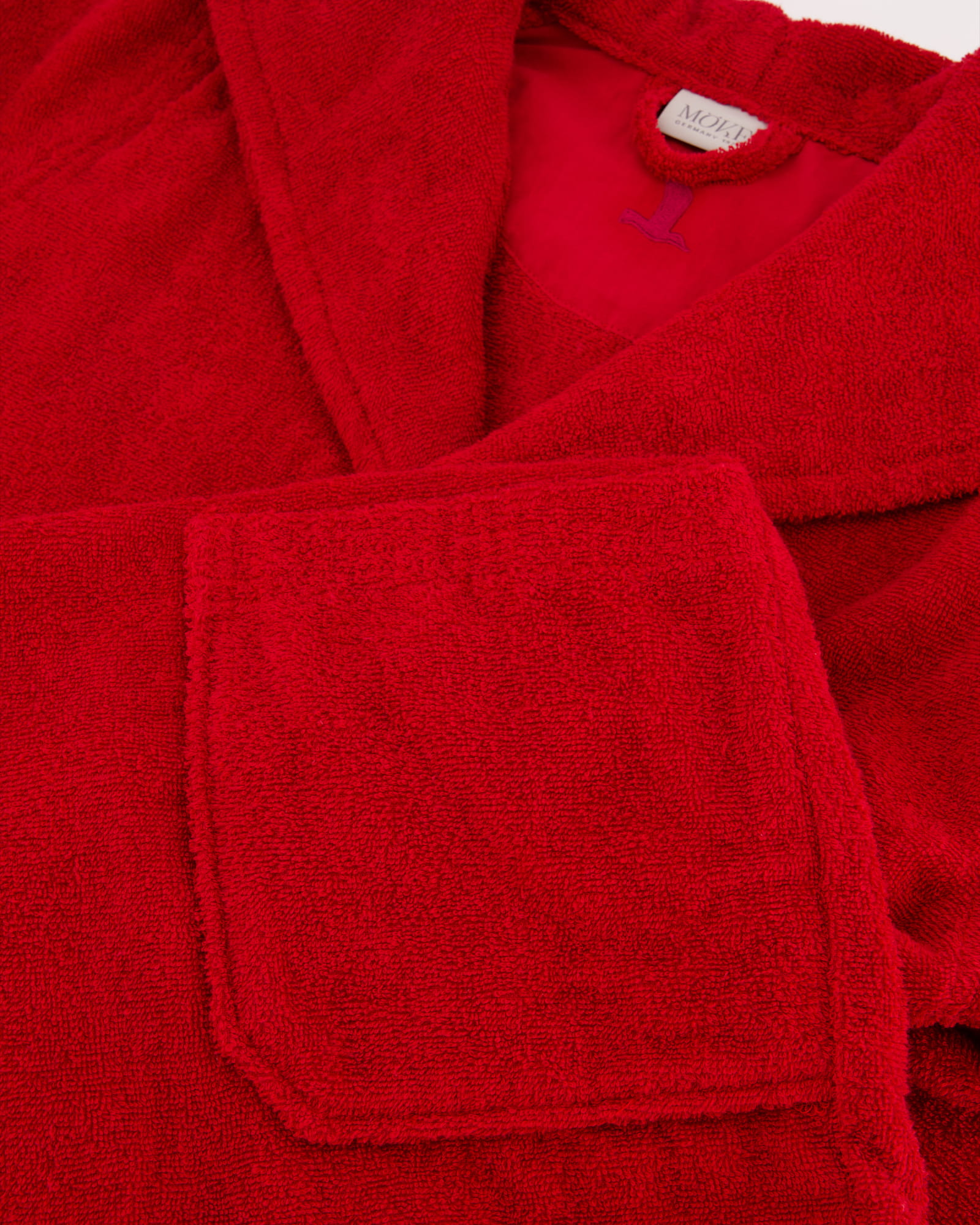 Möve Bademäntel unisex Kapuze Superwuschel ruby - 075