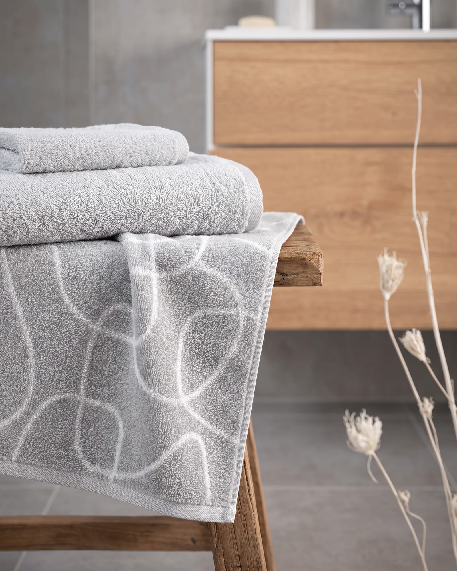 Cawö Handtücher BLACK SALE Outline 6303 basalt/natur - 73