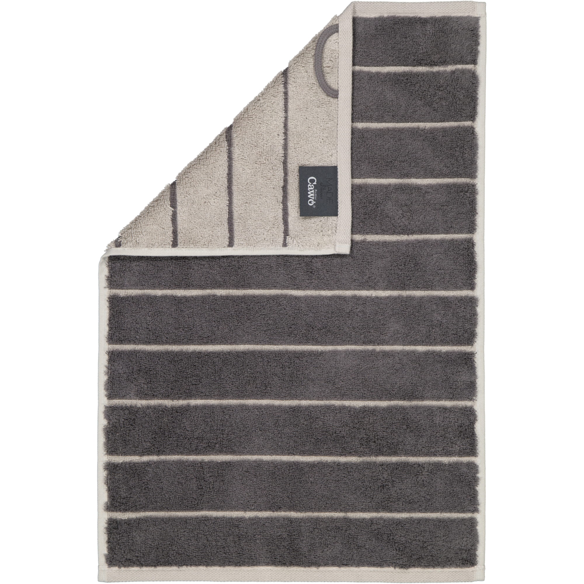 Cawö Handtücher Balance Doubleface 6232 anthrazit - 73 - Gästetuch 30x50 cm