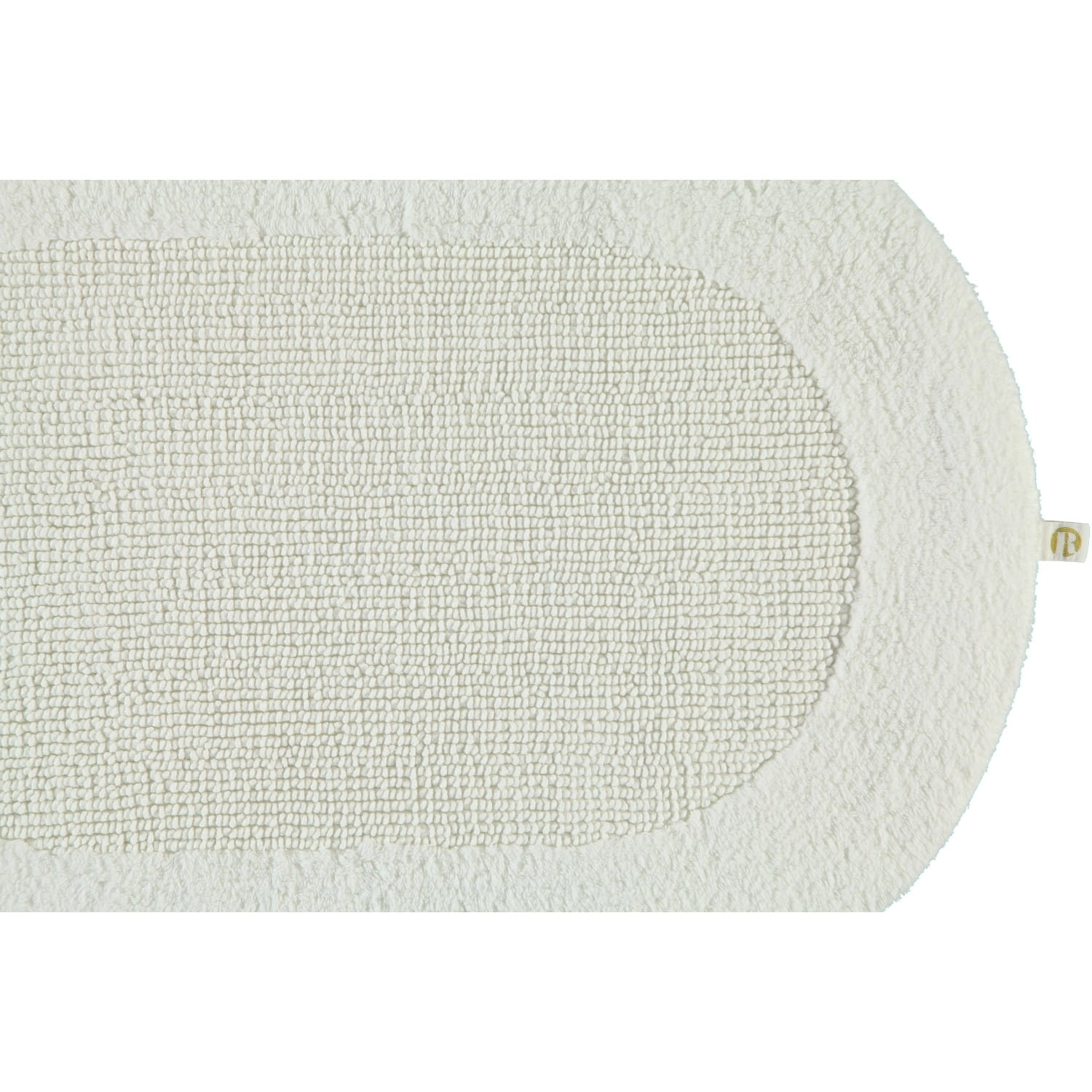 Rhomtuft - Badteppiche Exquisit - Farbe: weiss - 01 - 80 cm rund