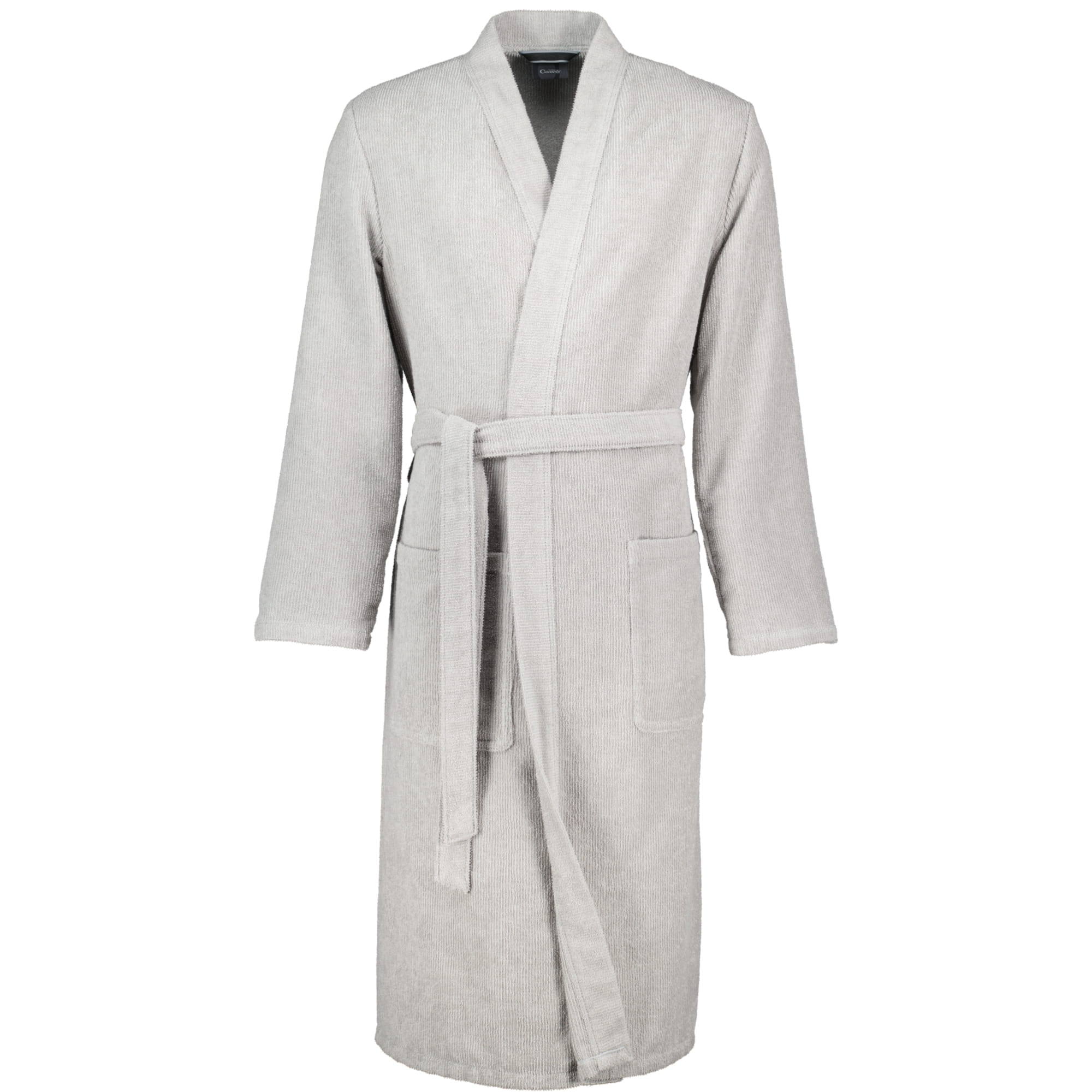 Cawö Bademäntel Herren Kimono Struktur 5509 stein - 727