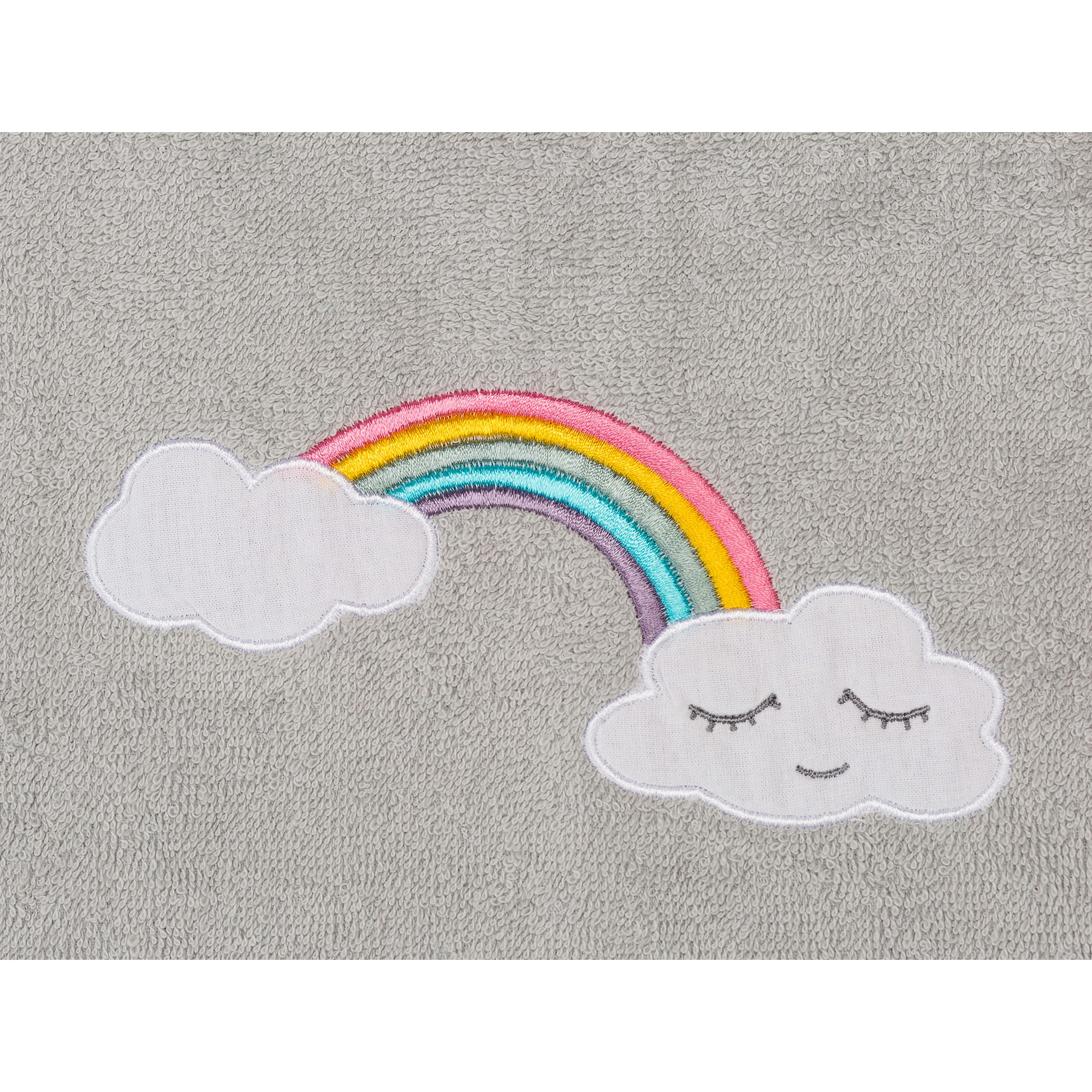 Smithy Wolkenweich Regenbogen - Lätzchen 24 x 24 cm - Farbe: grau (1805064)