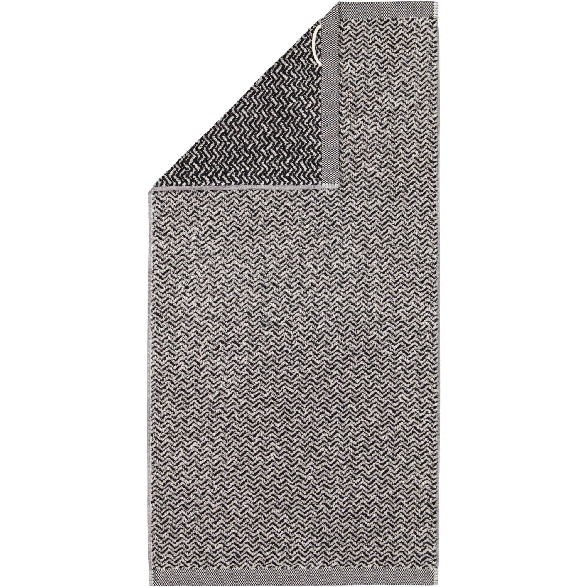 Möve - Brooklyn Fischgrat - Farbe:  nature/black - 081 (1-0567/8970) - Handtuch 50x100 cm