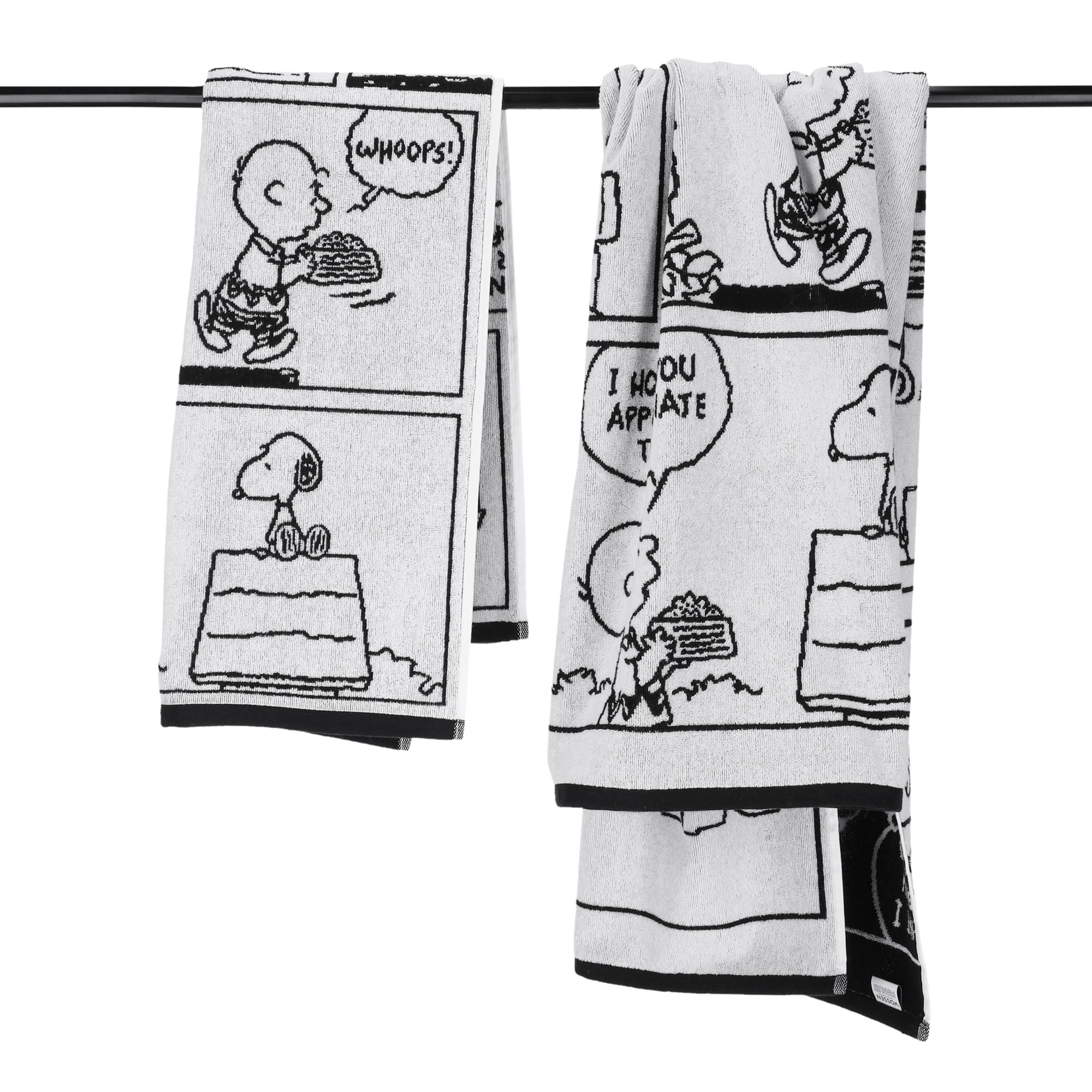 Vossen Handtücher PEANUTS Moments black-white - 0001