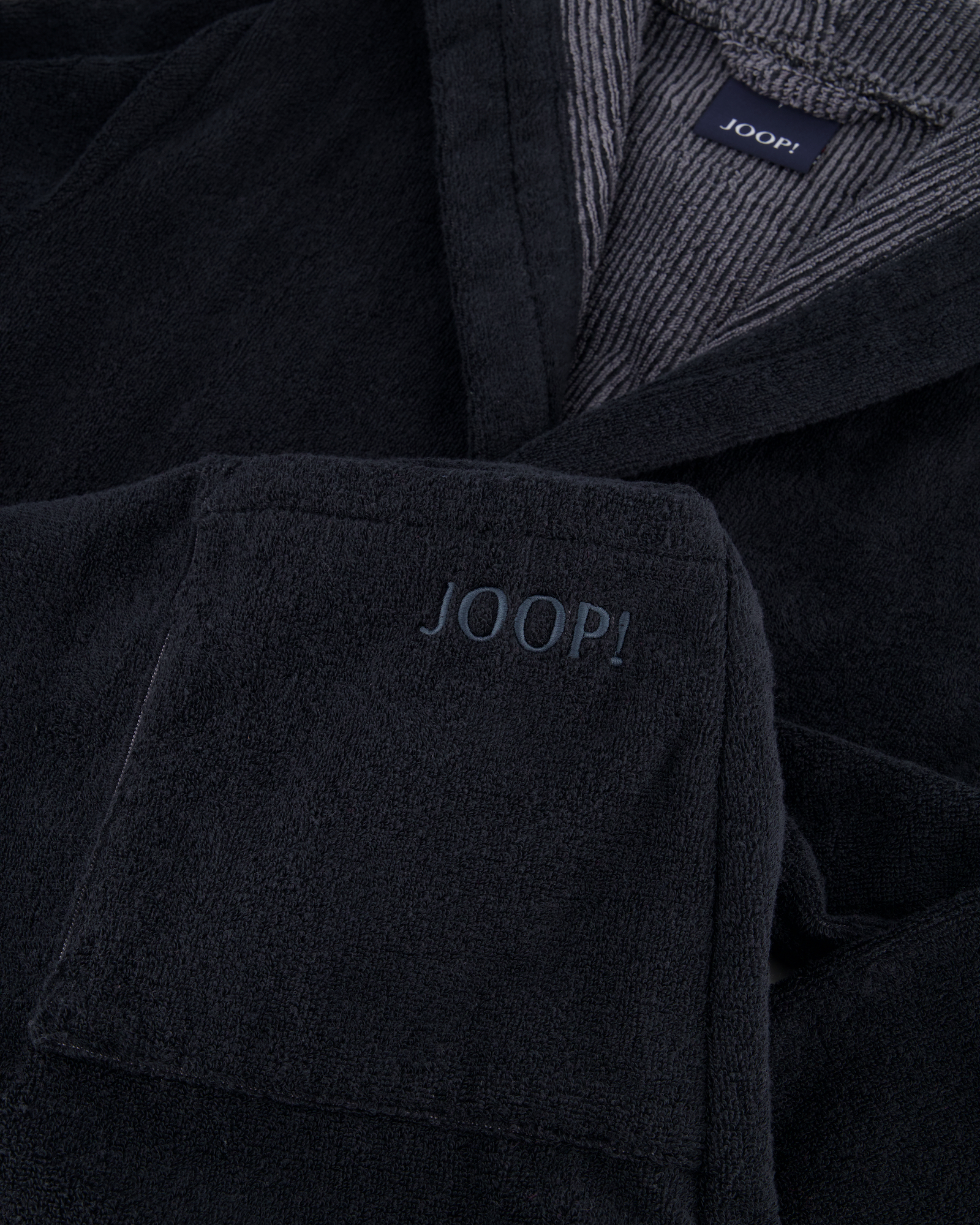 JOOP! Classic - Damen Bademantel - Kapuze 1617 - Farbe: 97 - schwarz