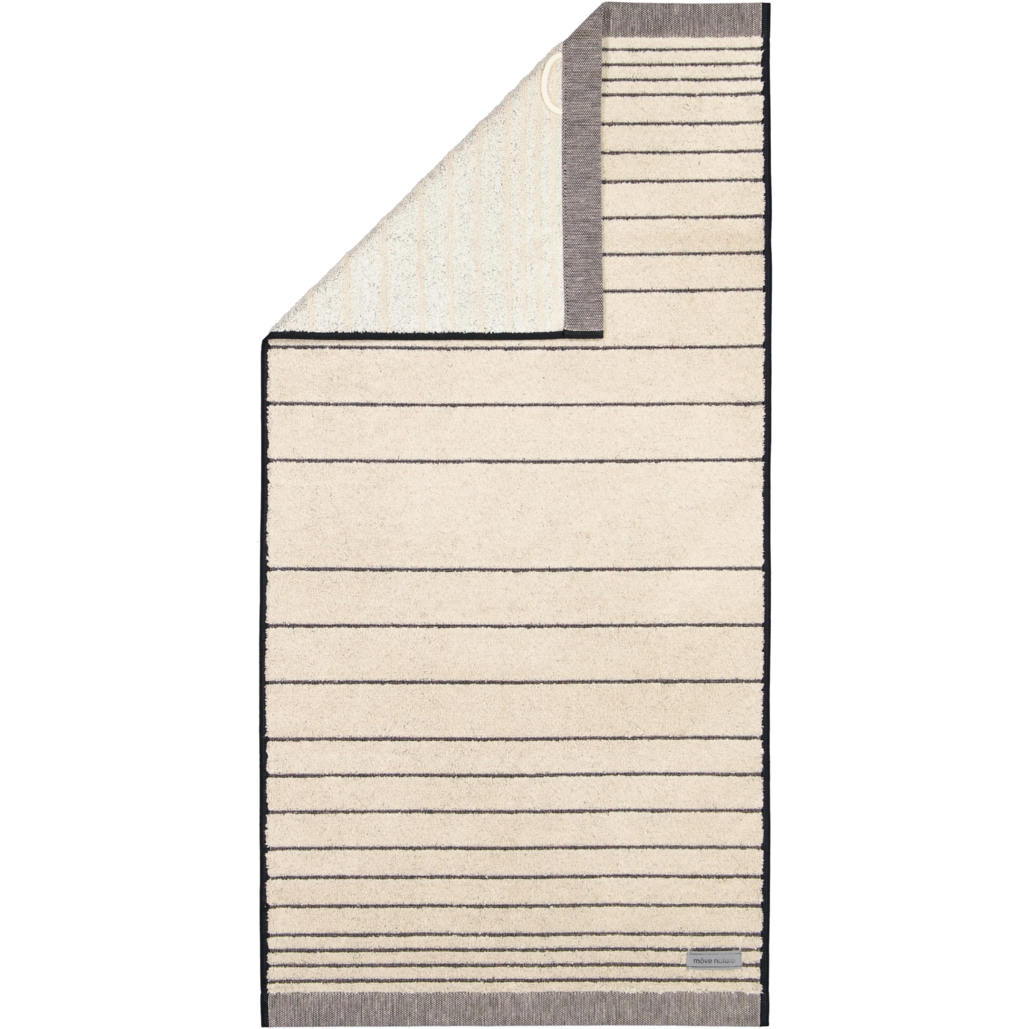 Möve Eden - Querstreifen - Farbe: nature/black - 081 (1-0876/8942) - Handtuch 50x100 cm