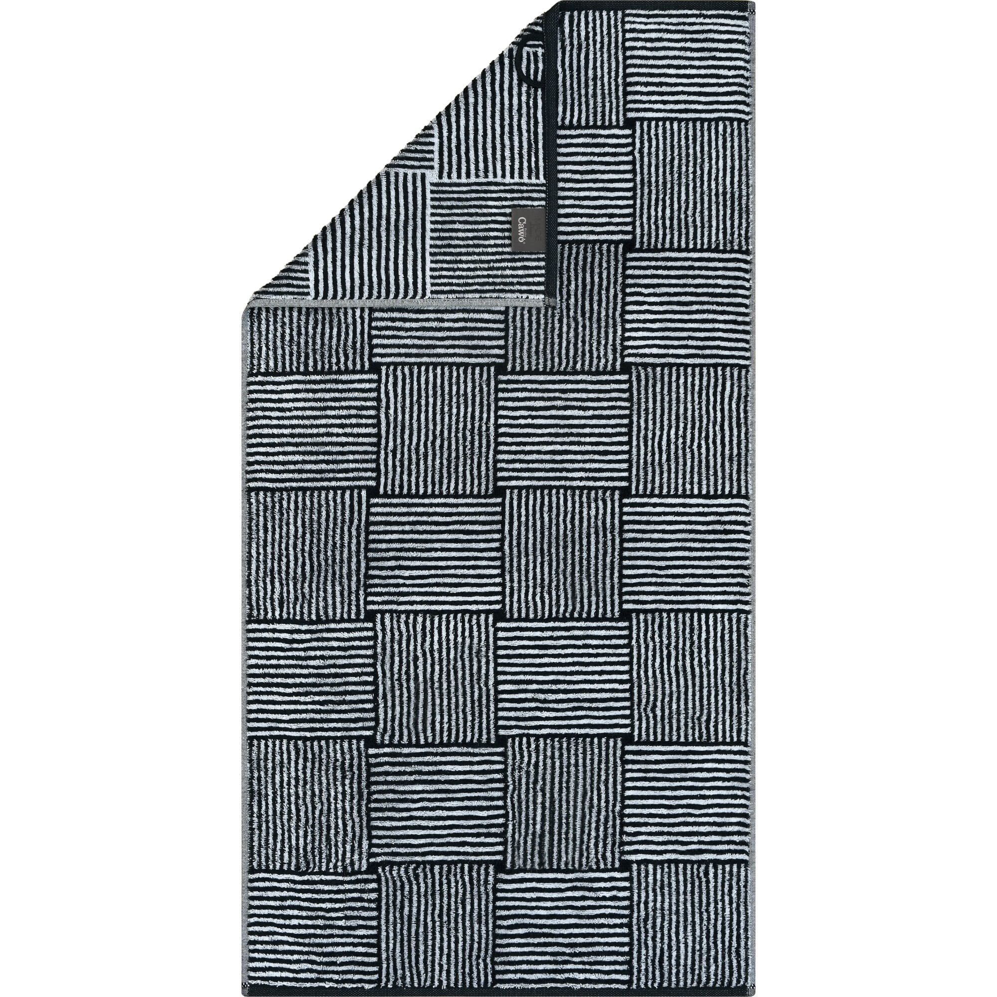 Cawö Handtücher Black&White Chess 6281 schwarz/weiß - 96 - Handtuch 50x100 cm