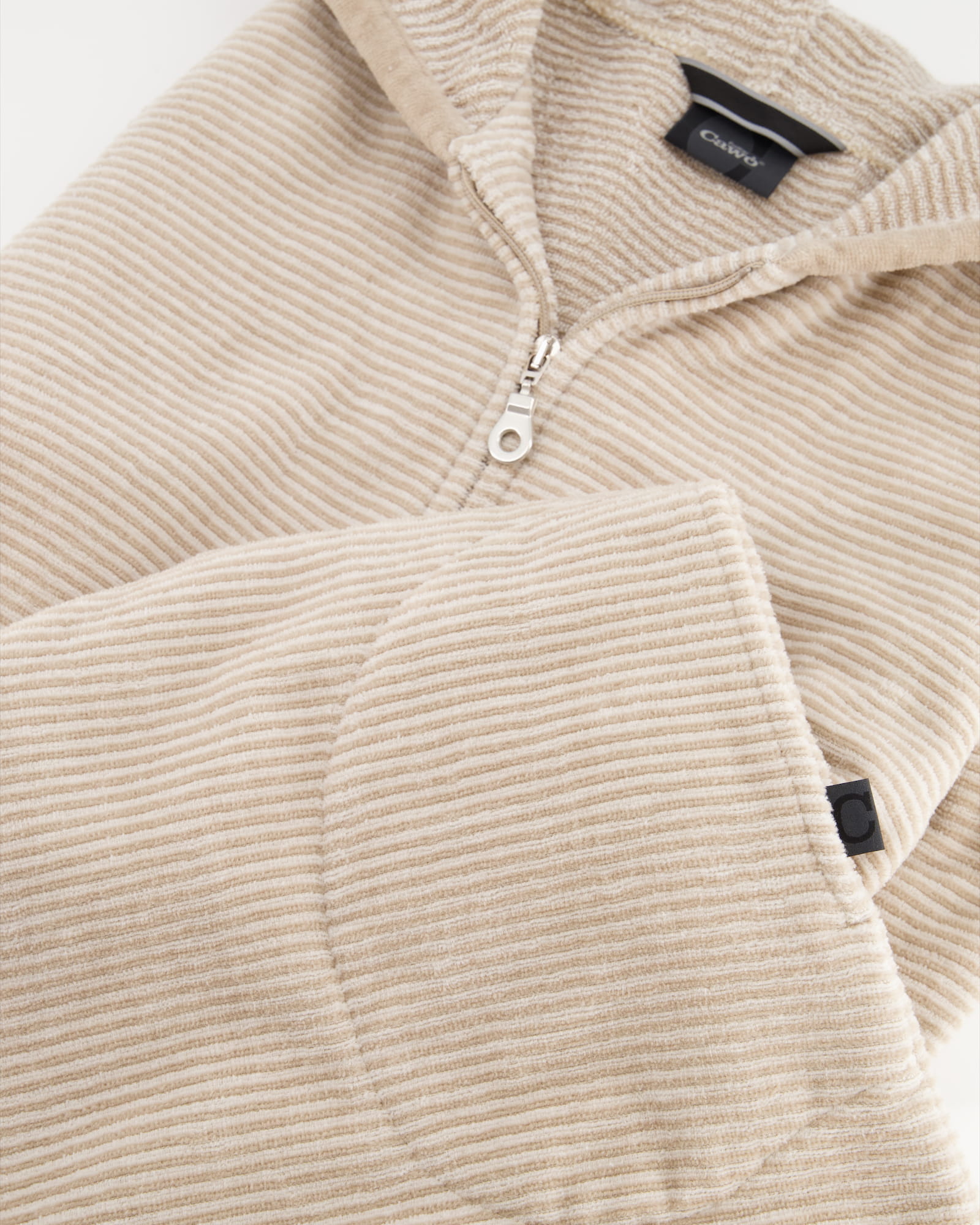 Cawö Bademäntel Damen Kapuze Two-Tone 6432 natur - 33