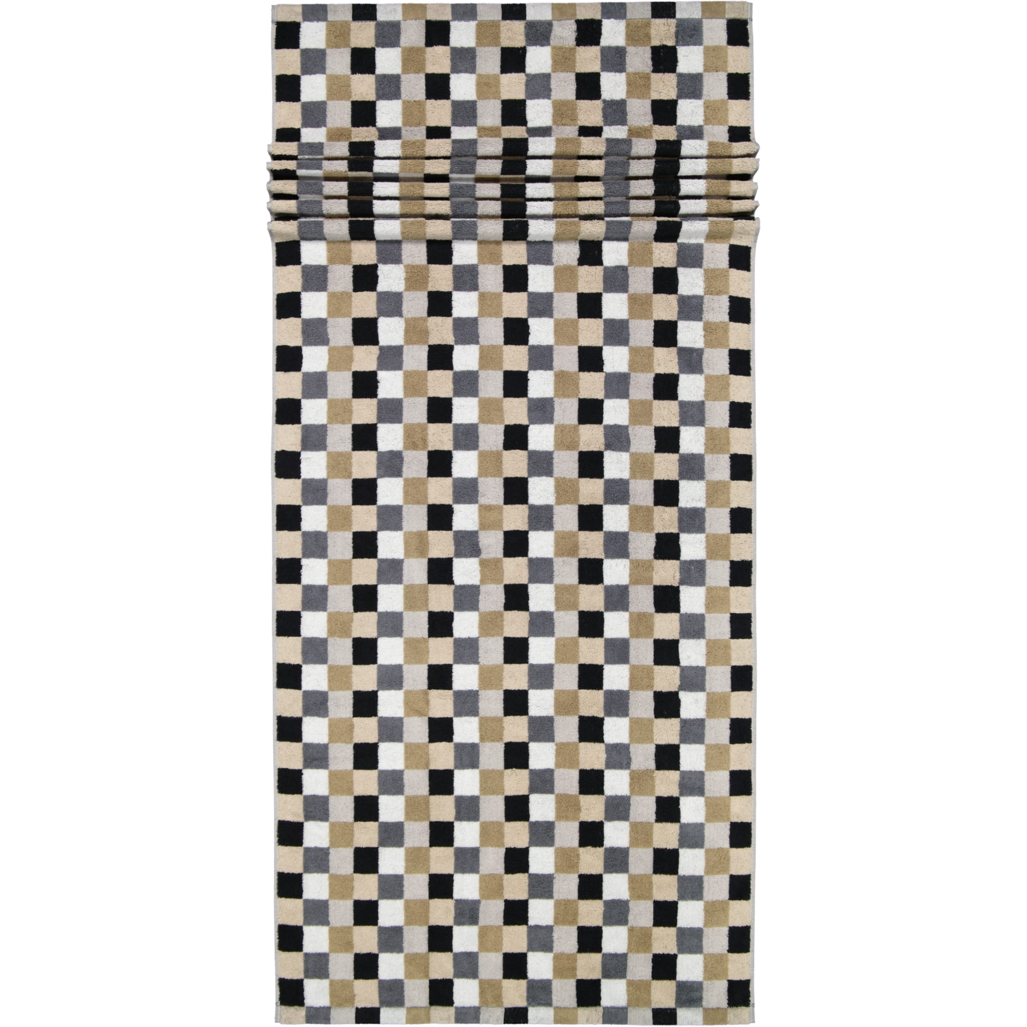 Cawö - Life Style Karo 7047 - Farbe: 37 - kiesel - Saunatuch 70x180 cm