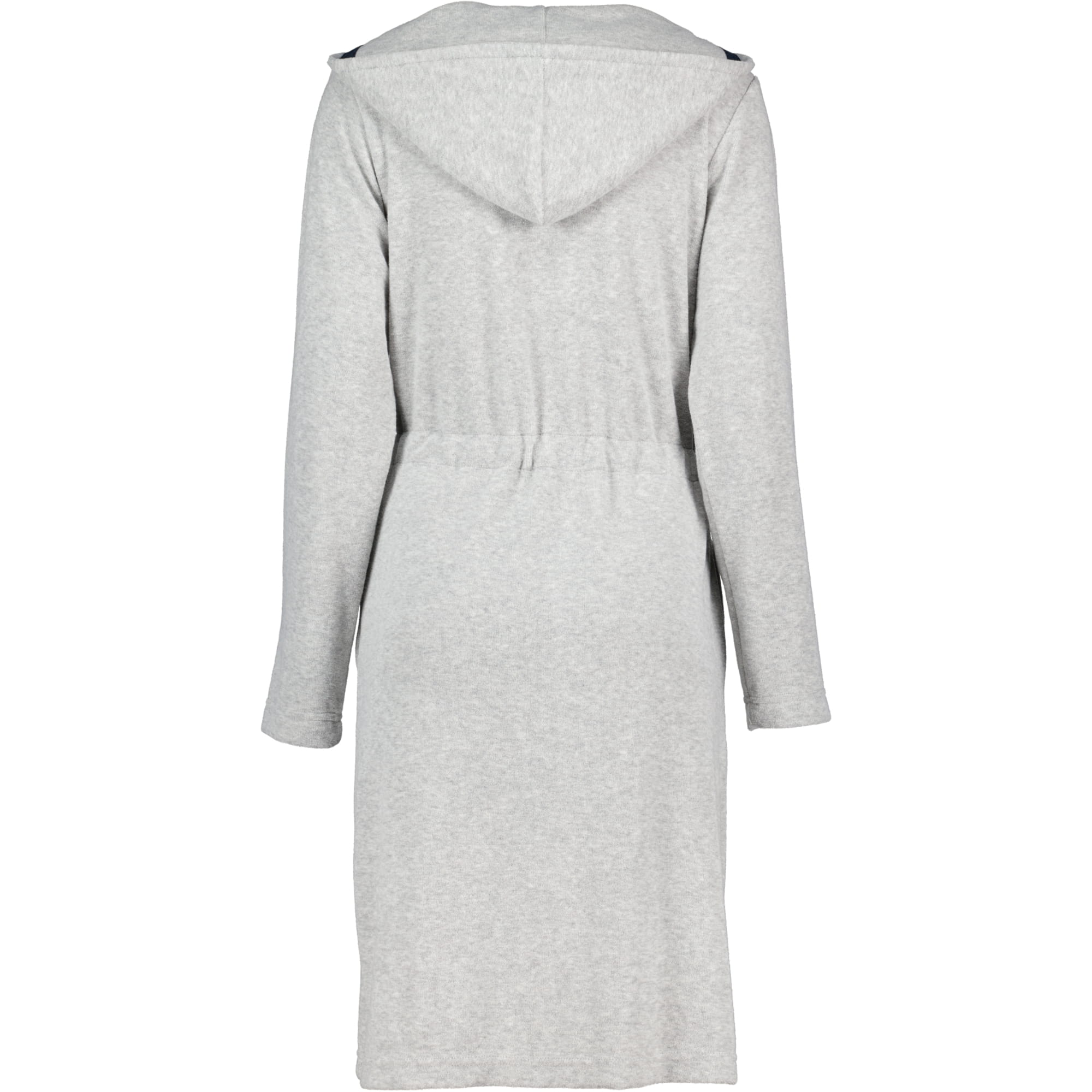 Cawö Home Active Damen Kurzmantel Kapuze TG RV 821 - Farbe: grau-melange/navy - 71
