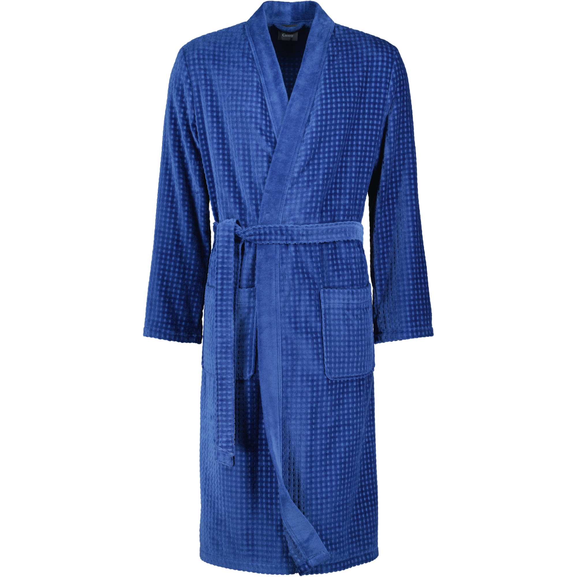 Cawö Herren Bademantel Kimono 3714 - Farbe: saphir - 166