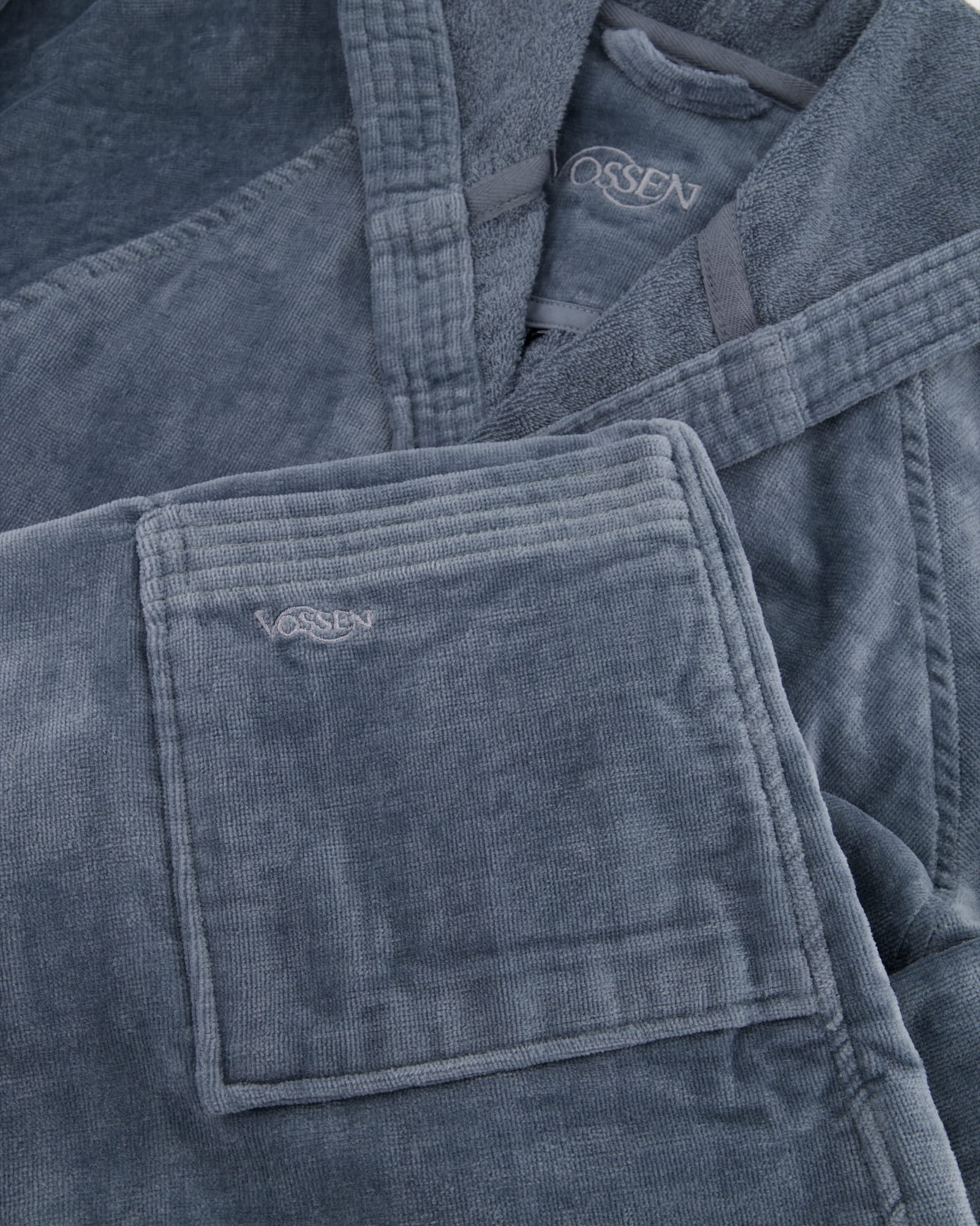 Vossen Bademäntel unisex Kurzmantel mit Kapuze Texas flanell - 7400