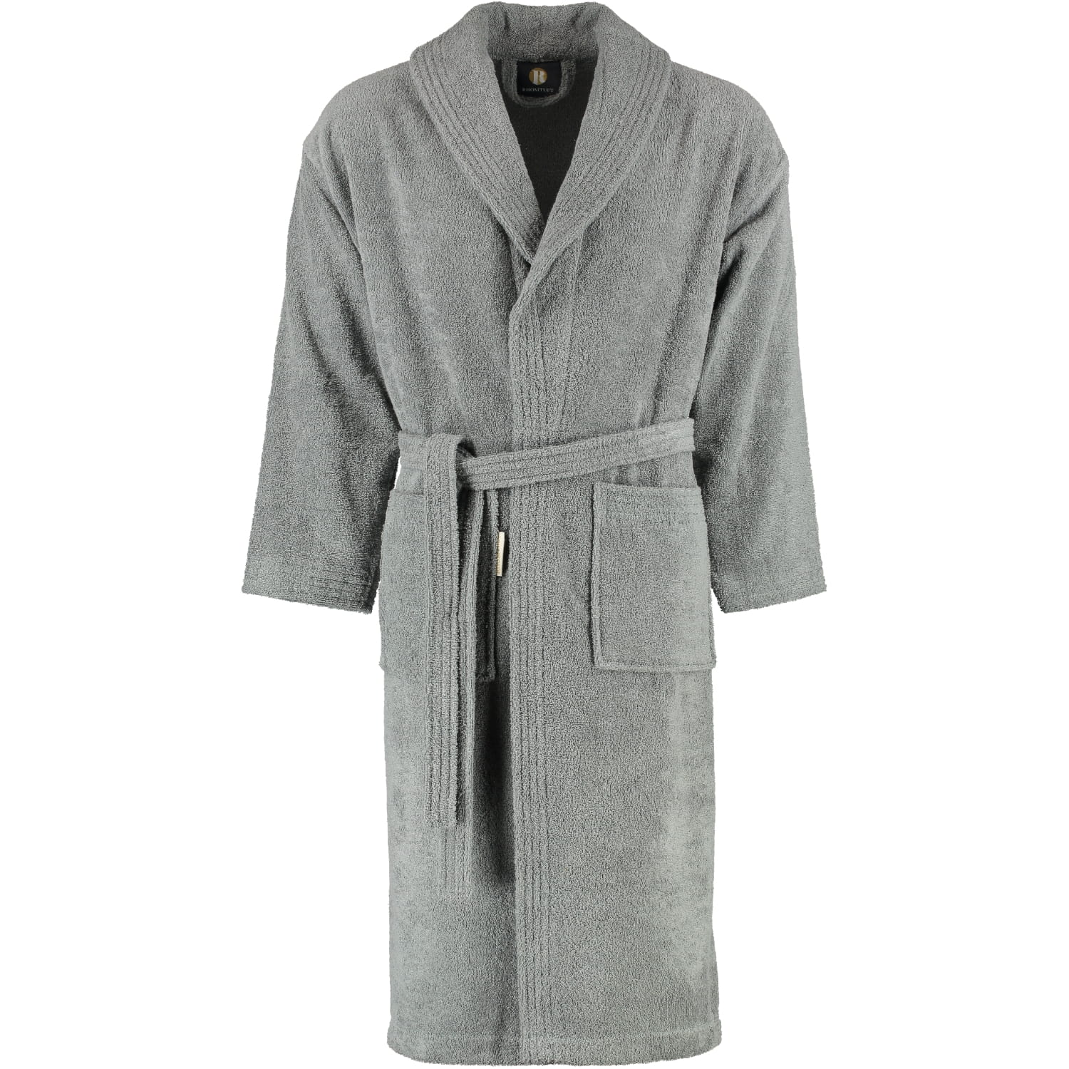 Rhomtuft RHOMTUFT Bademäntel unisex Schalkragen Sir & Lady kiesel - 85