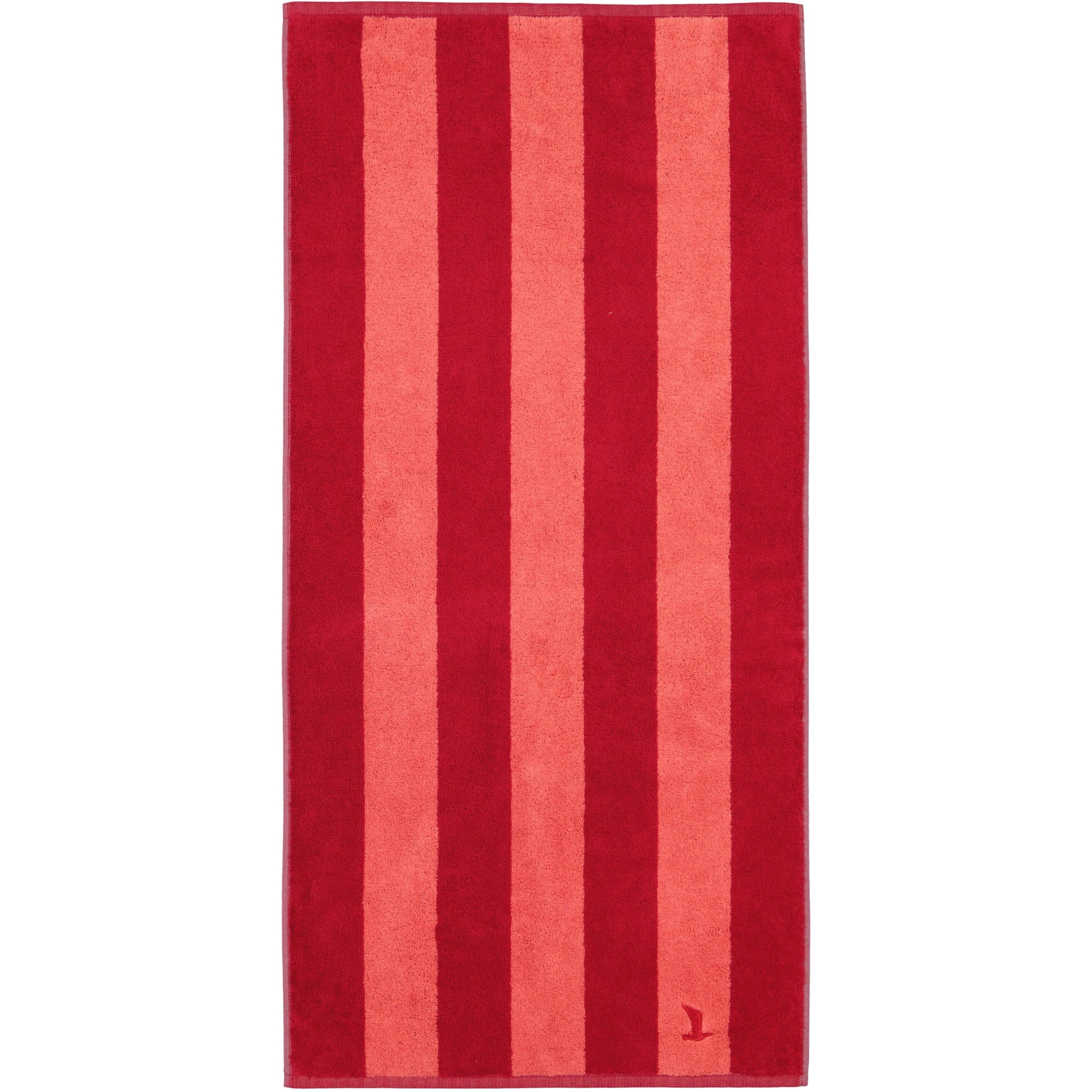 Möve Handtücher Superwuschel Blockstreifen ruby/coral - 021 - Handtuch 50x100 cm
