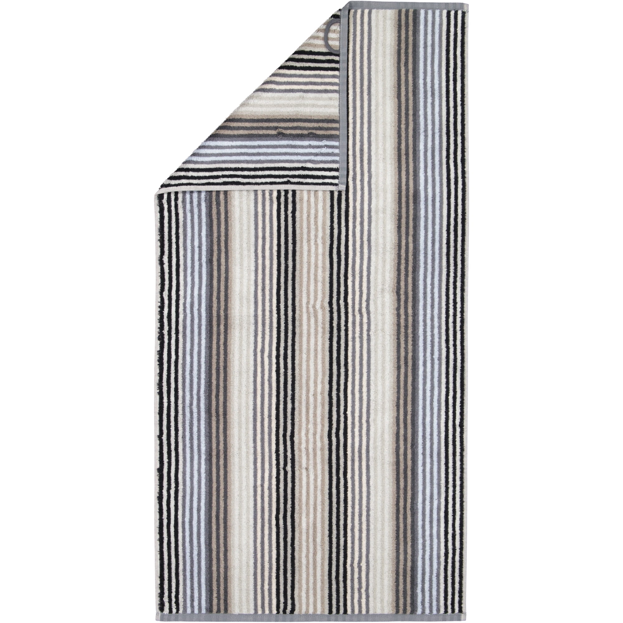 Cawö - Unique Streifen 944 - Farbe: anthrazit - 77 - Handtuch 50x100 cm