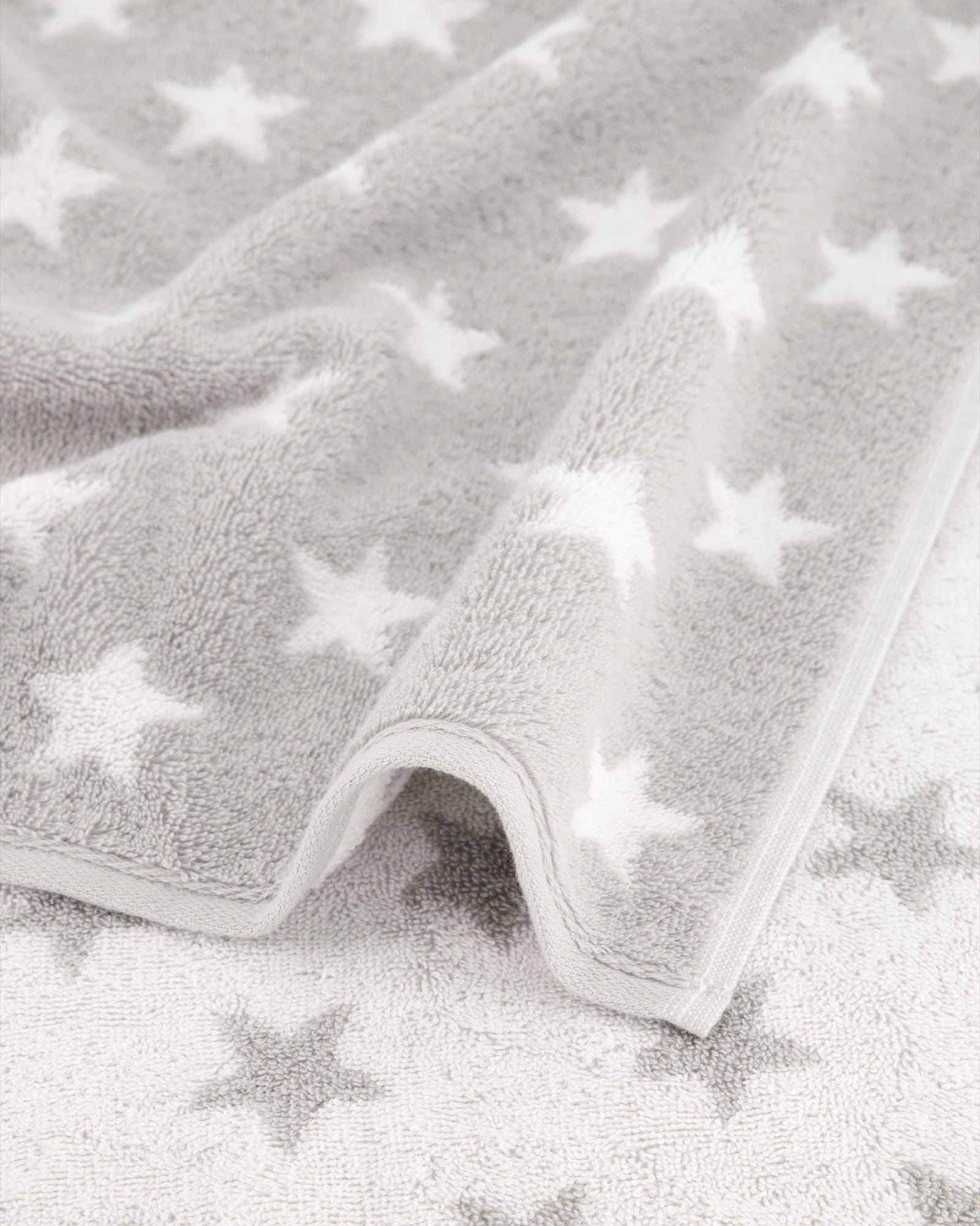 Cawö Handtücher NEW STARS Sterne klein 6261 platin/weiß - 76 - Gästetuch 30x50 cm